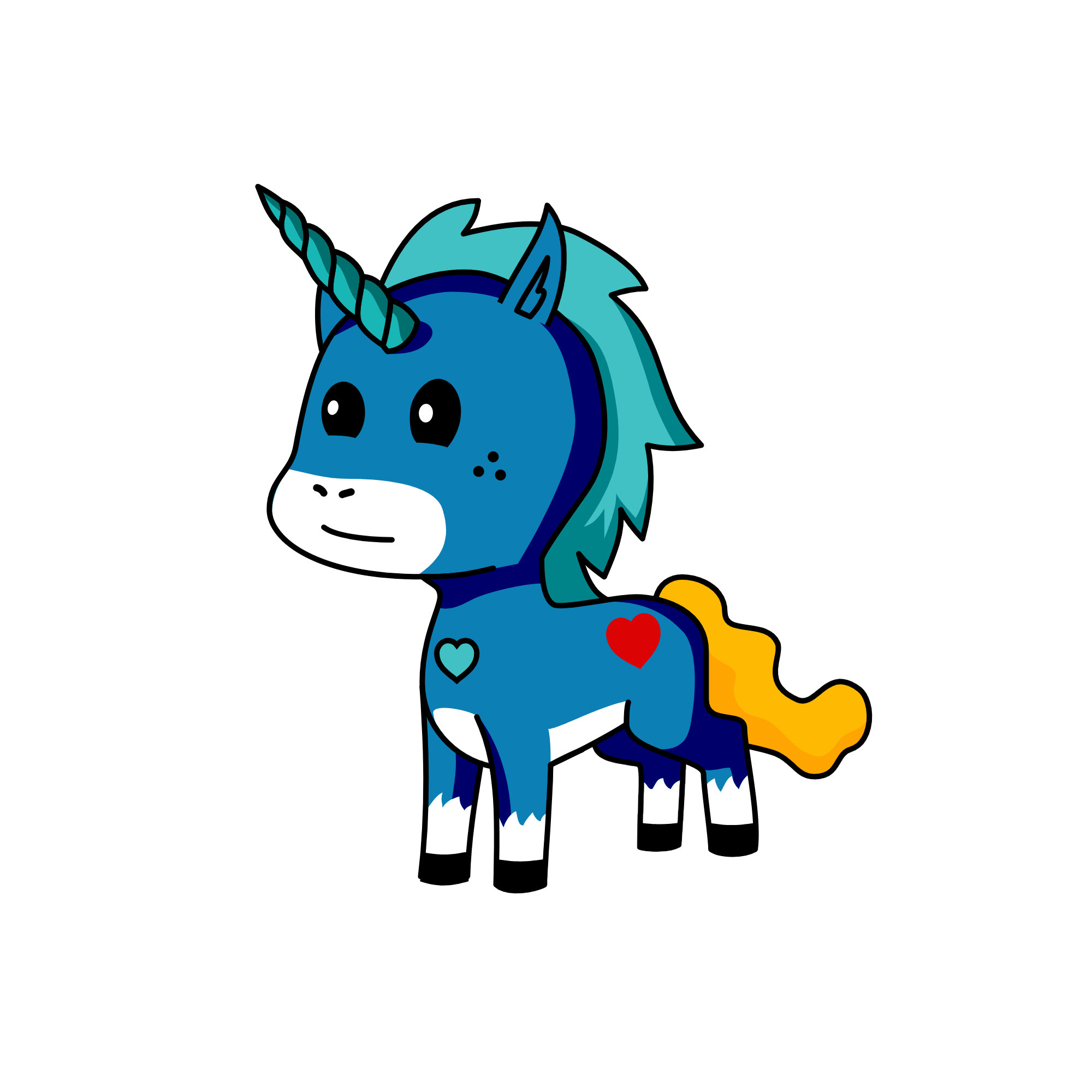 Good thing your not a blue horse, the unicorn