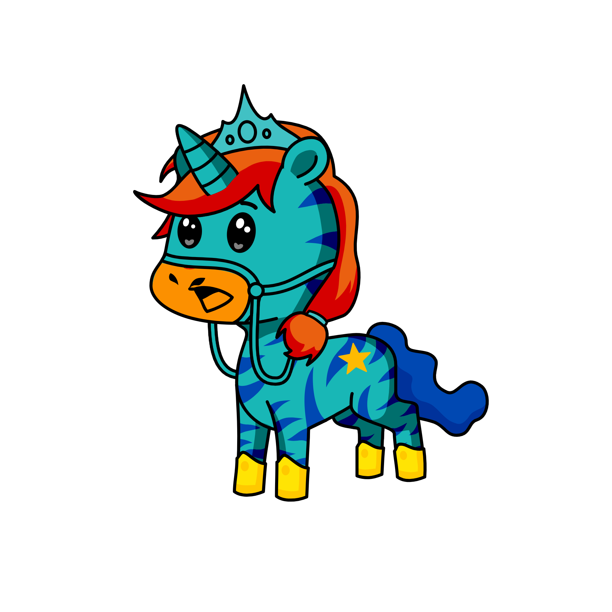 Blue Zebra, the unicorn