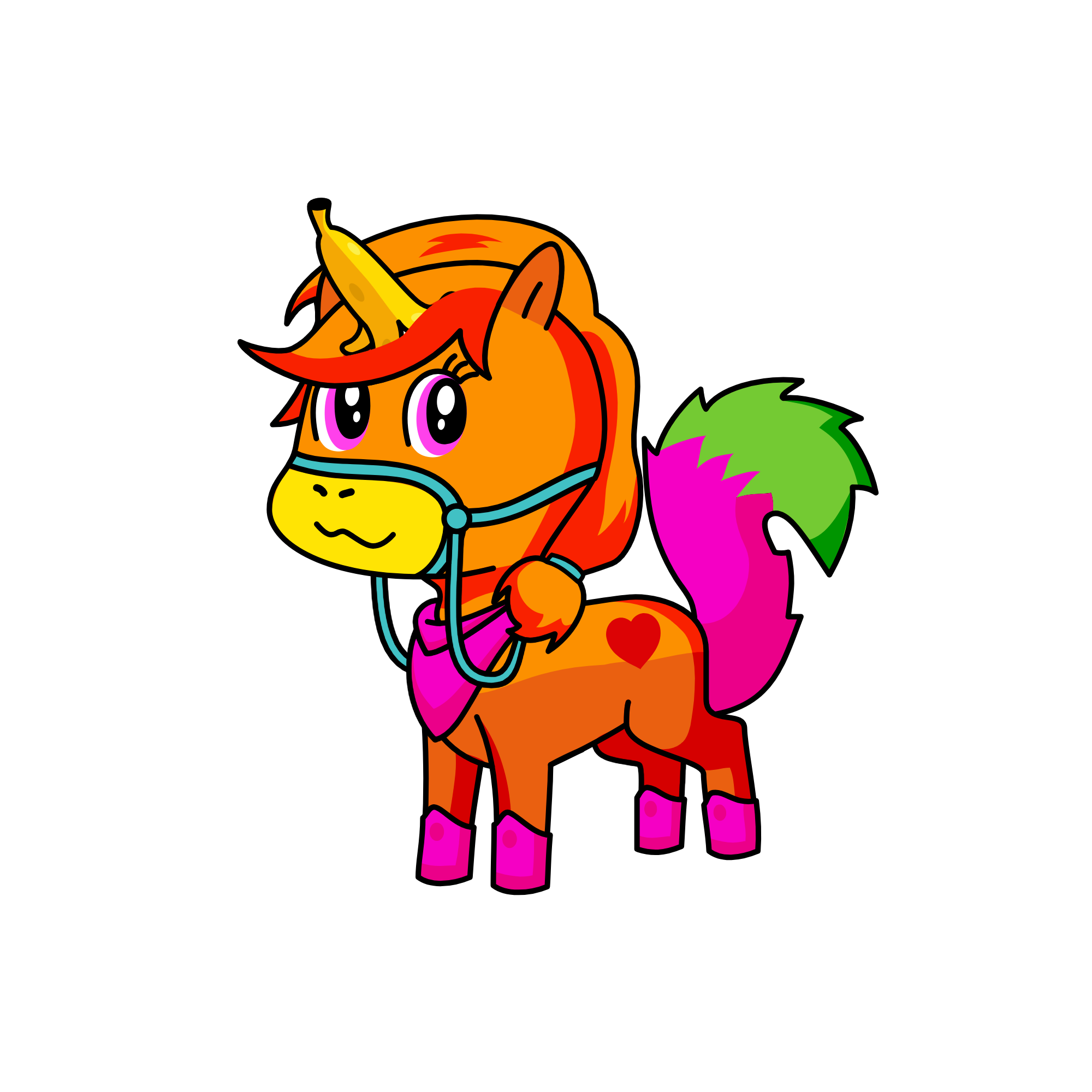 Banana cowgirl, the unicorn