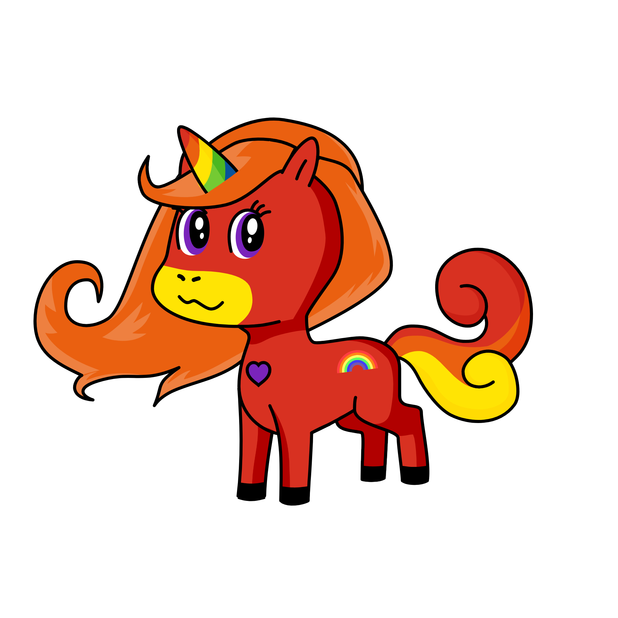 Rainbow, the unicorn
