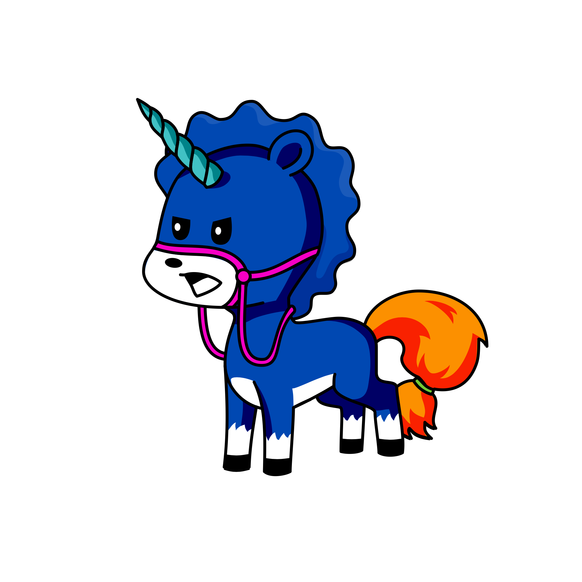 It cracked out, the unicorn