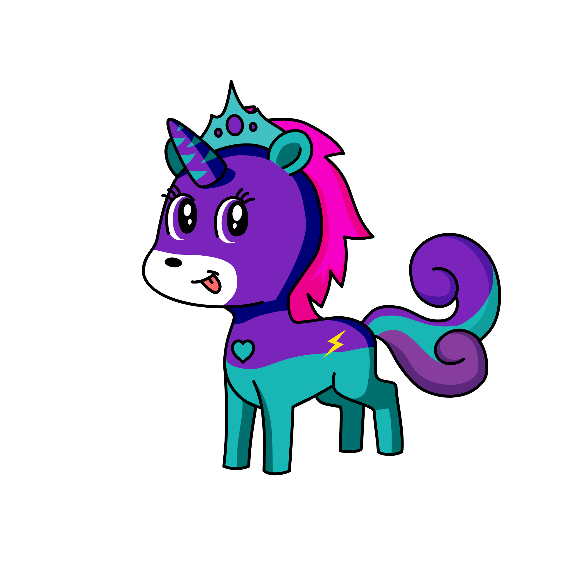 mermaid, the unicorn