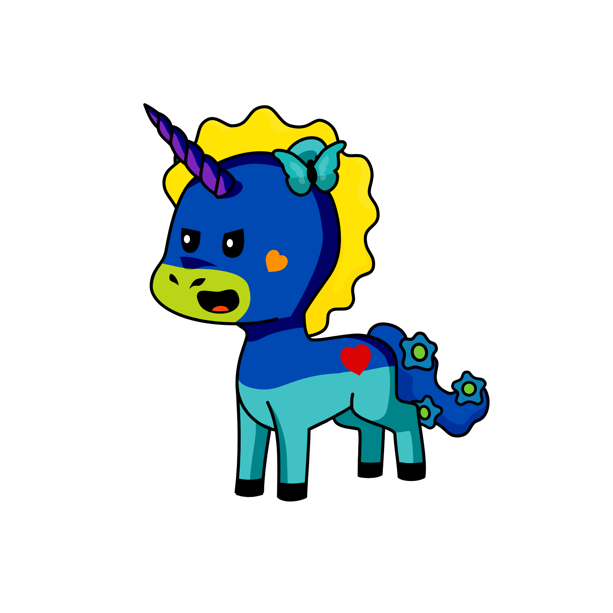 Full moon Clarice, the unicorn