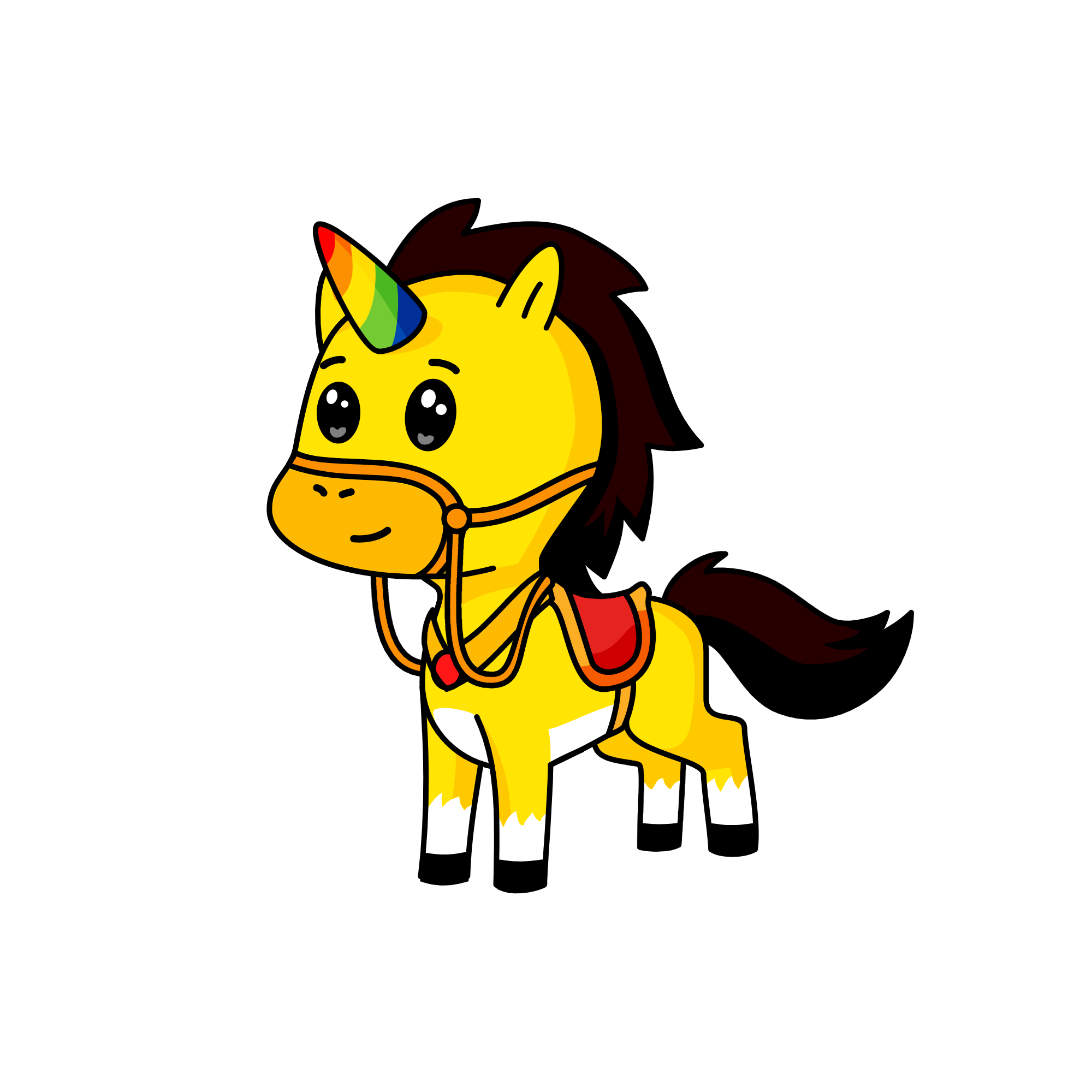 Golden, the unicorn