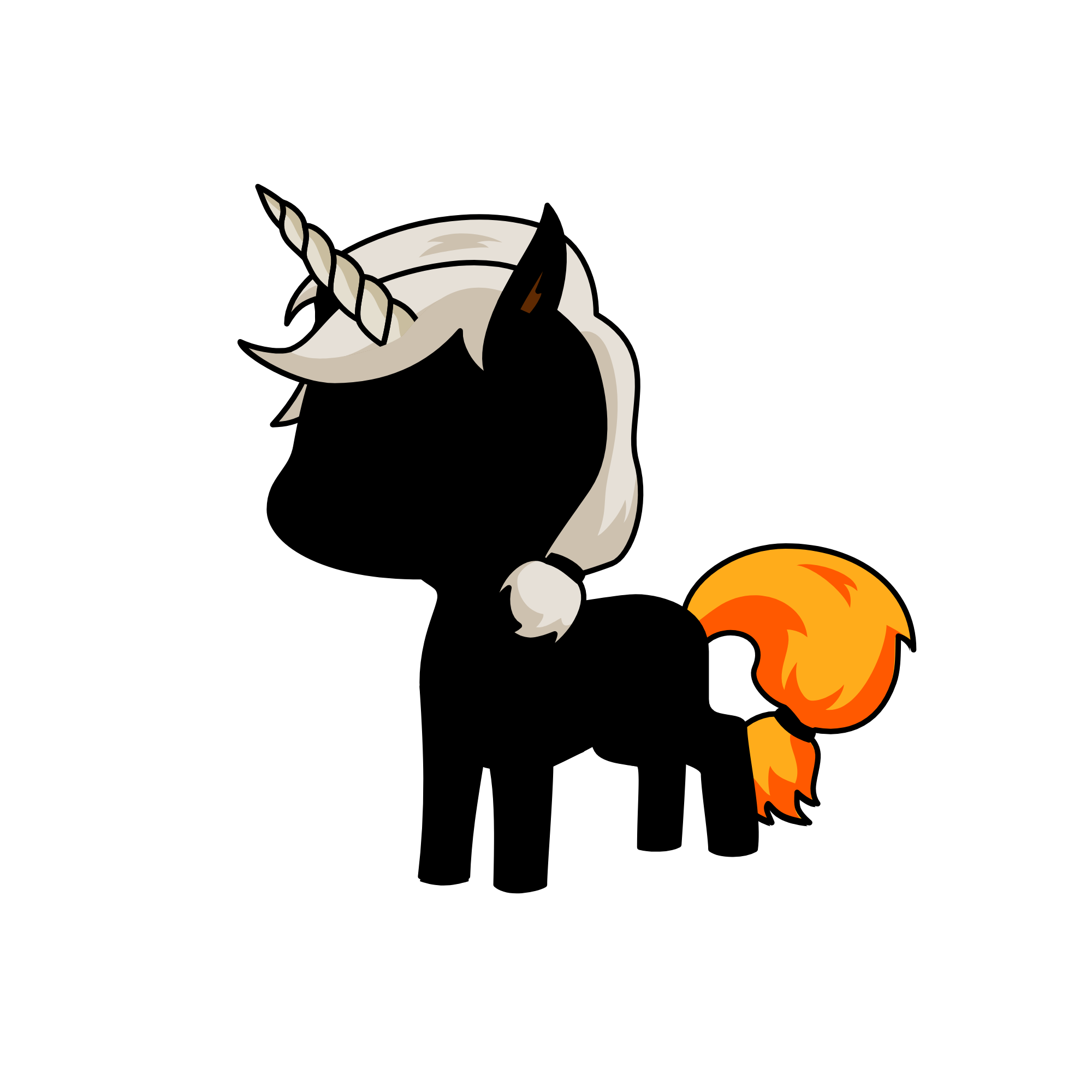 black, the unicorn