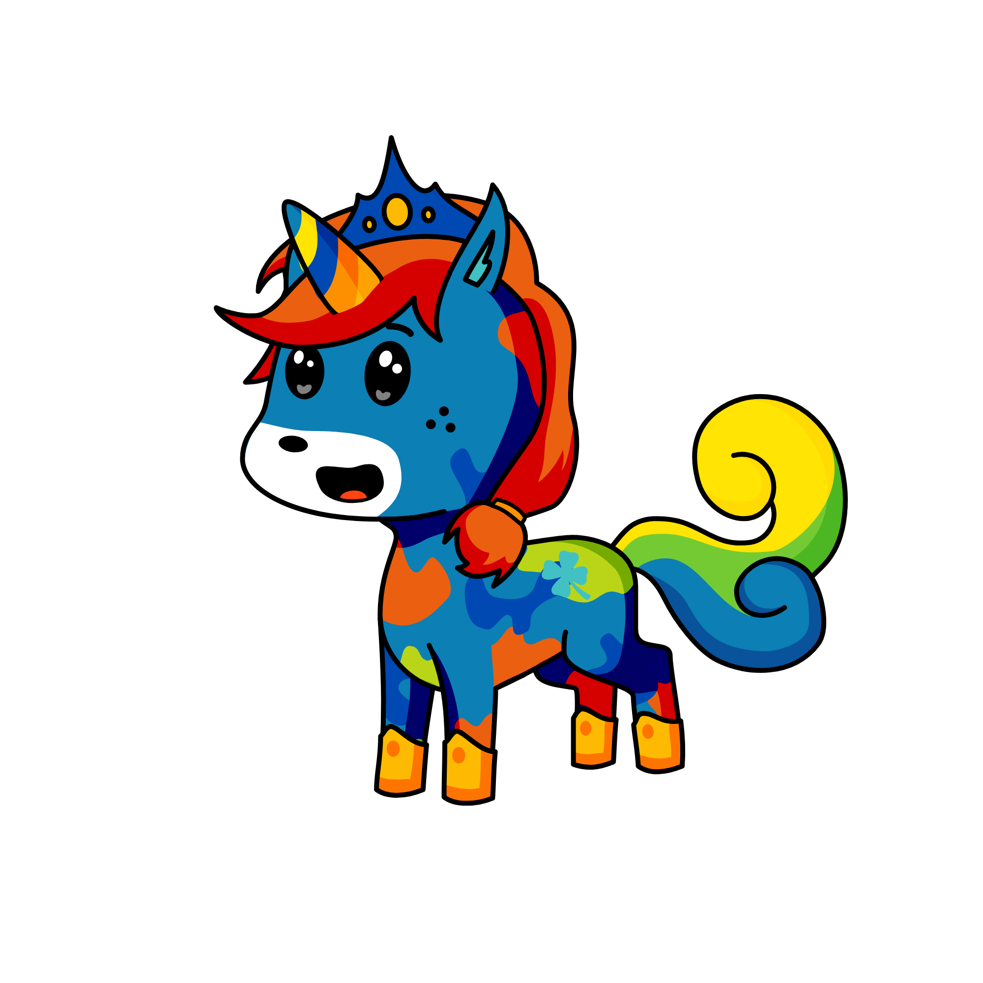 Rainbow, the unicorn