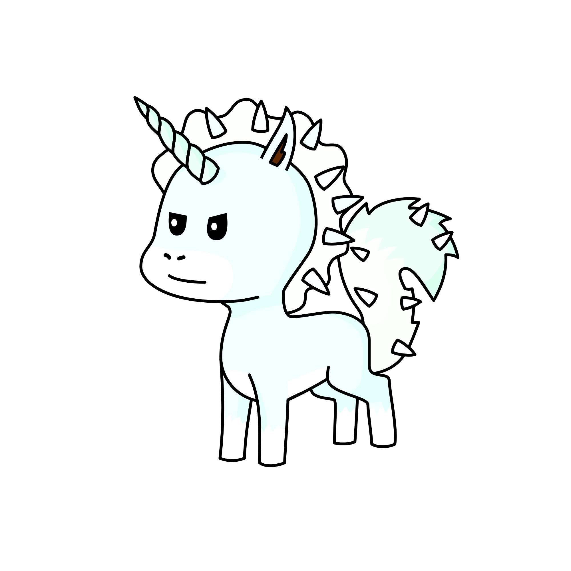 Blacky, the unicorn