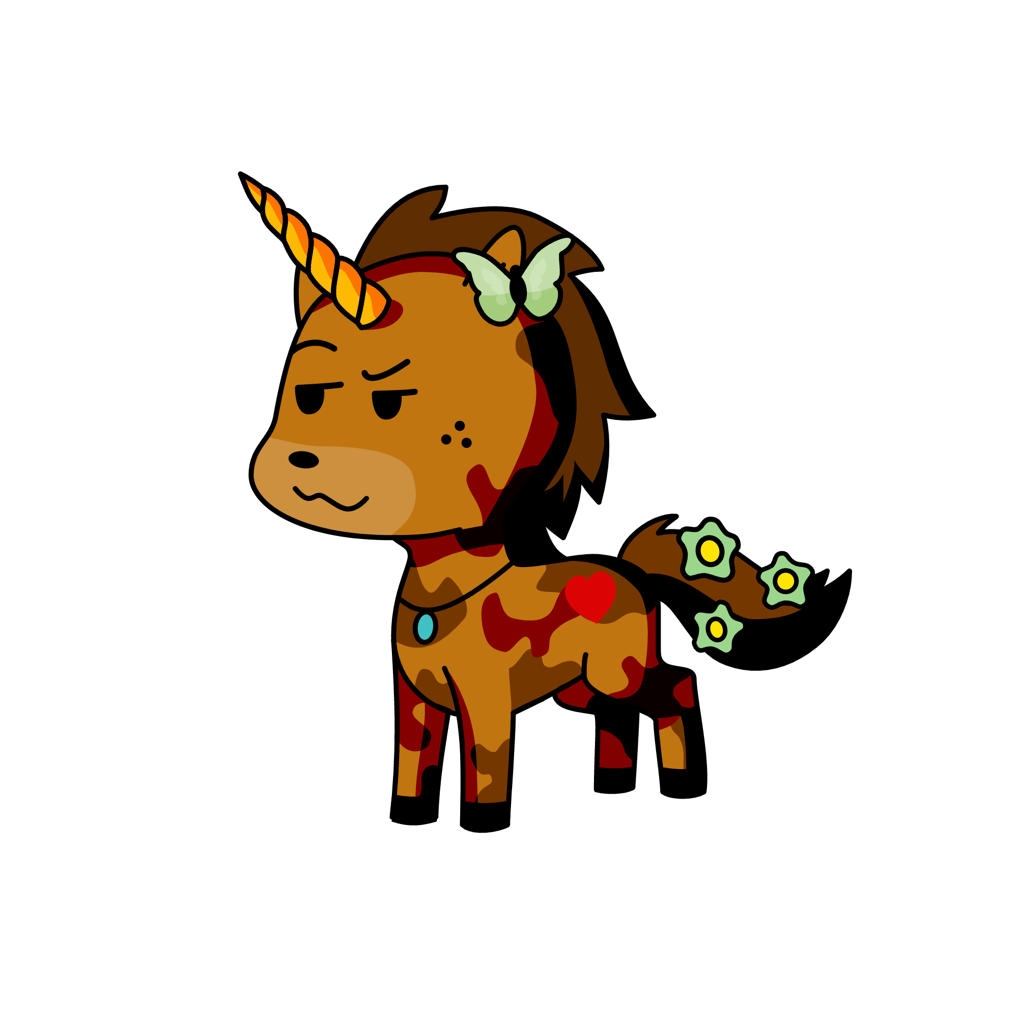 GINGER PUDDING SPLAT, the unicorn