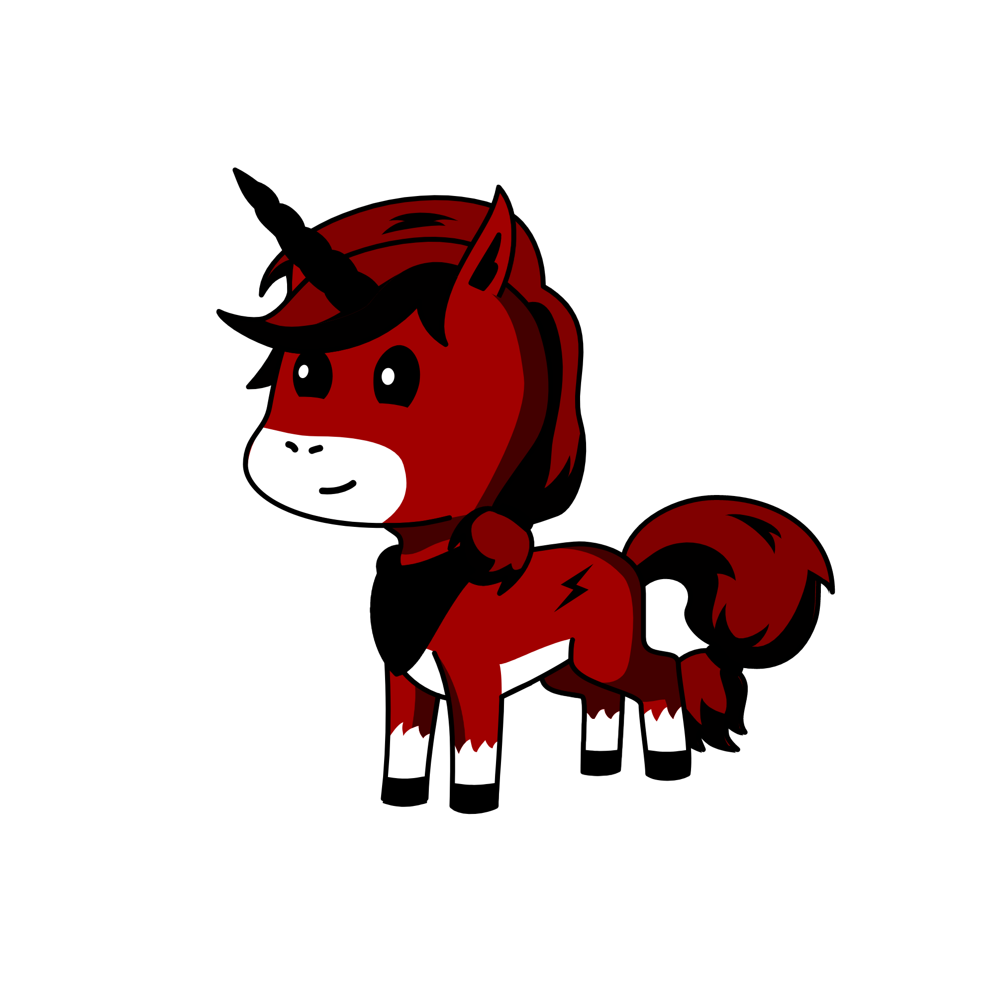crimson, the unicorn