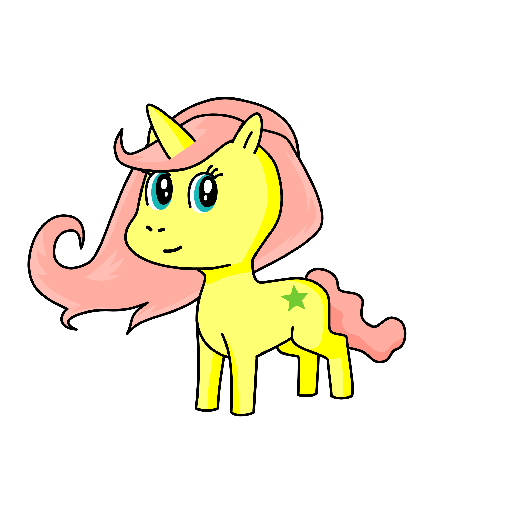 Fluttershy, the unicorn