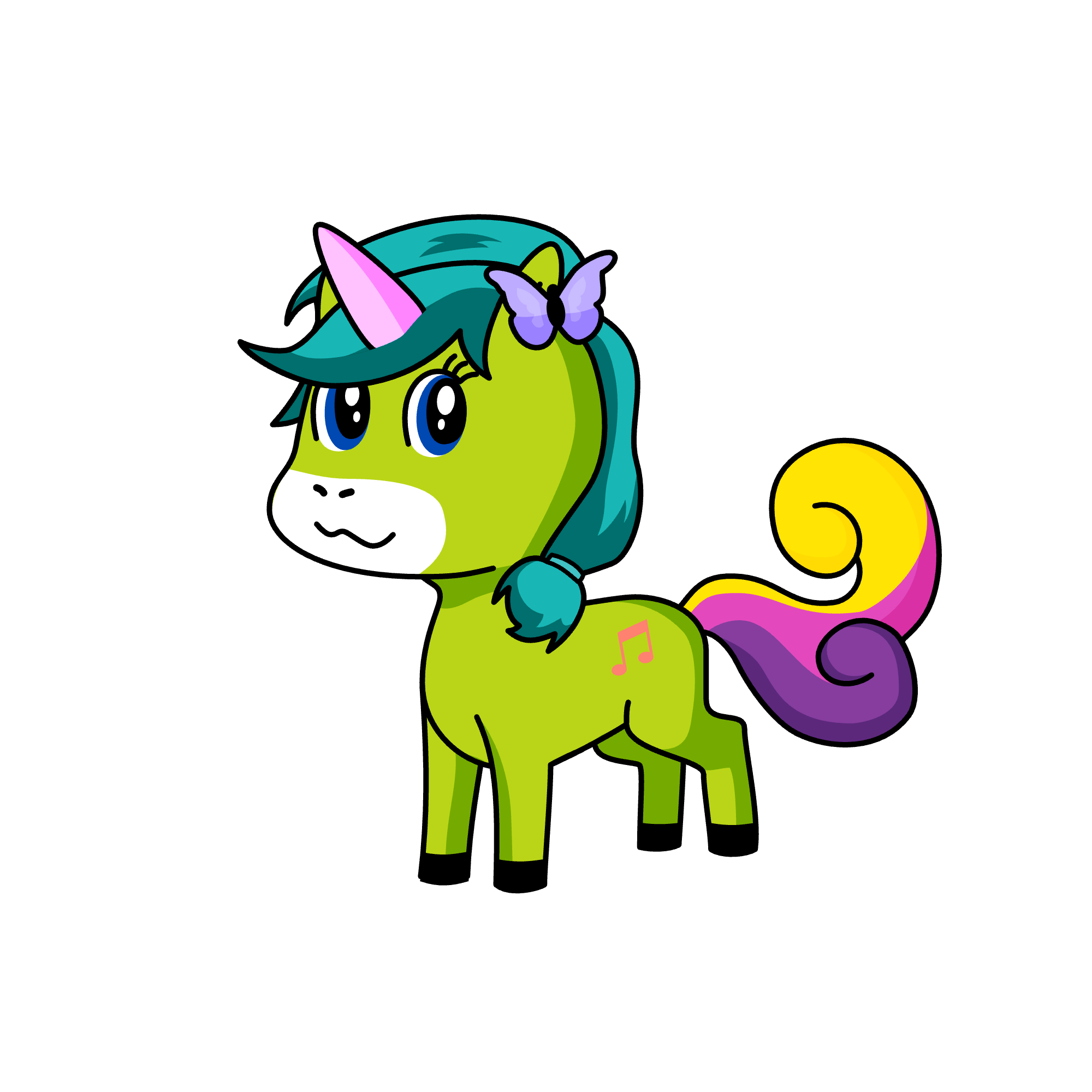 Bubbles, the unicorn
