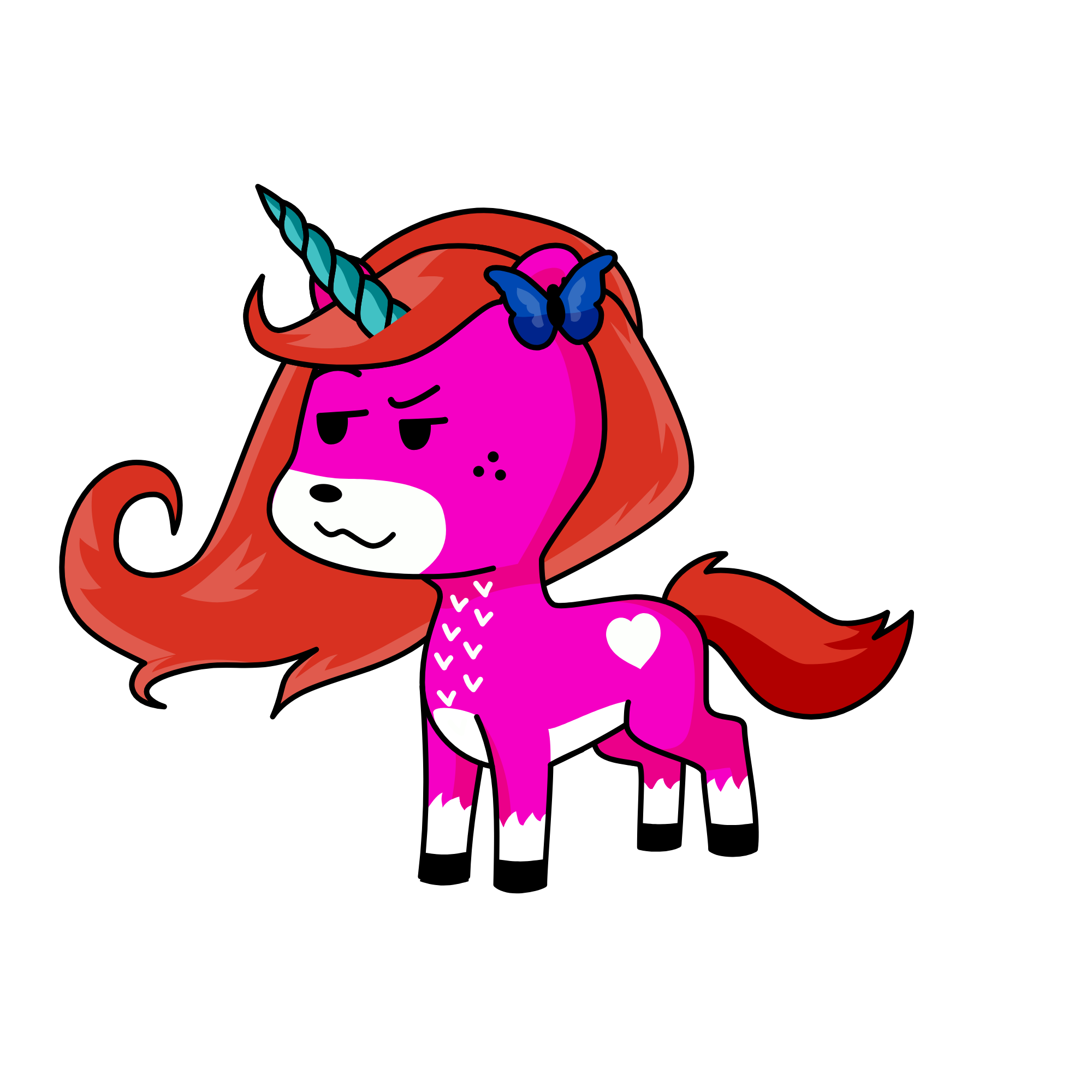 Pinky, the unicorn