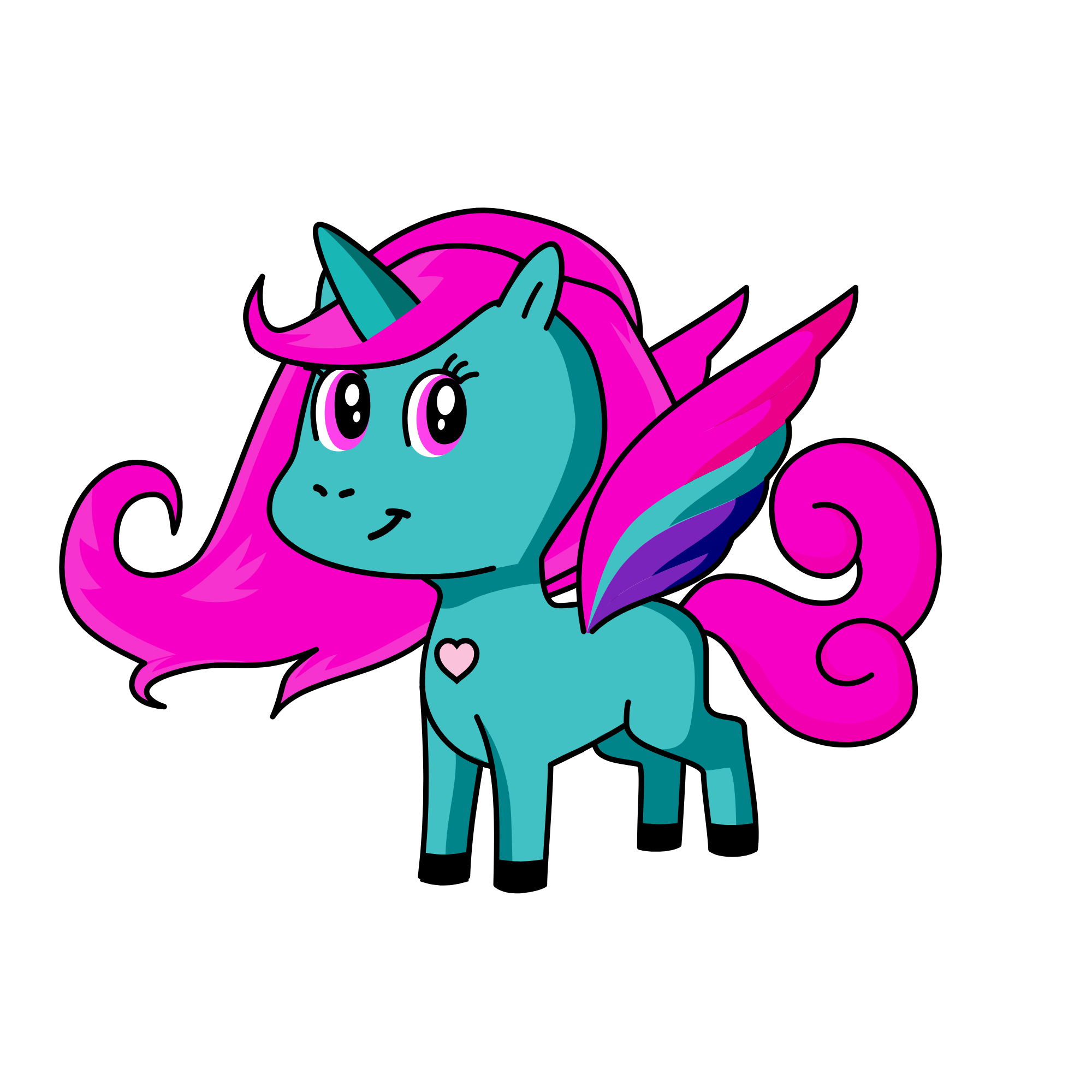 pink, the unicorn