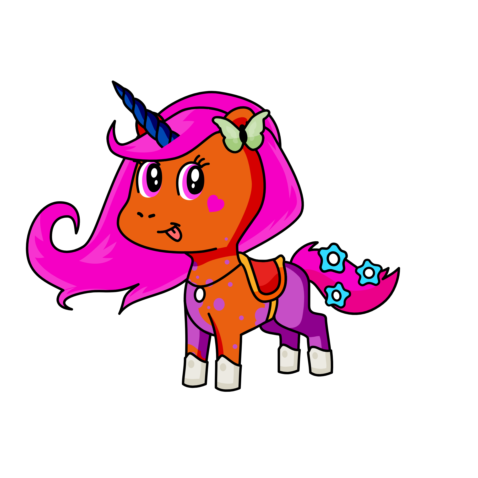 purple , the unicorn