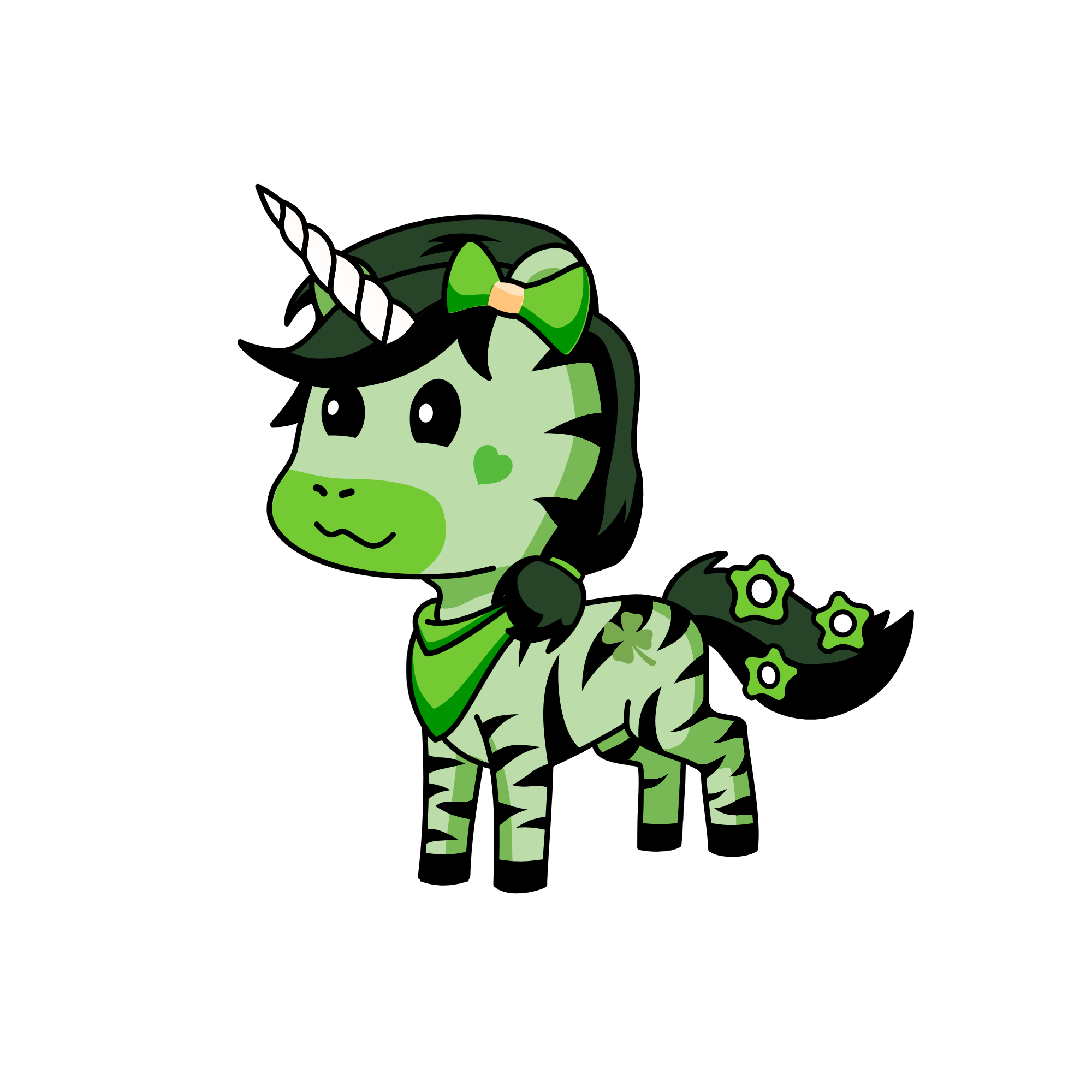 green, the unicorn