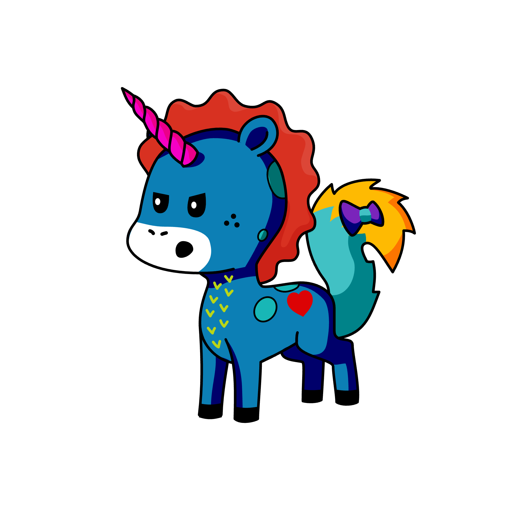 Grizzy buddies, the unicorn
