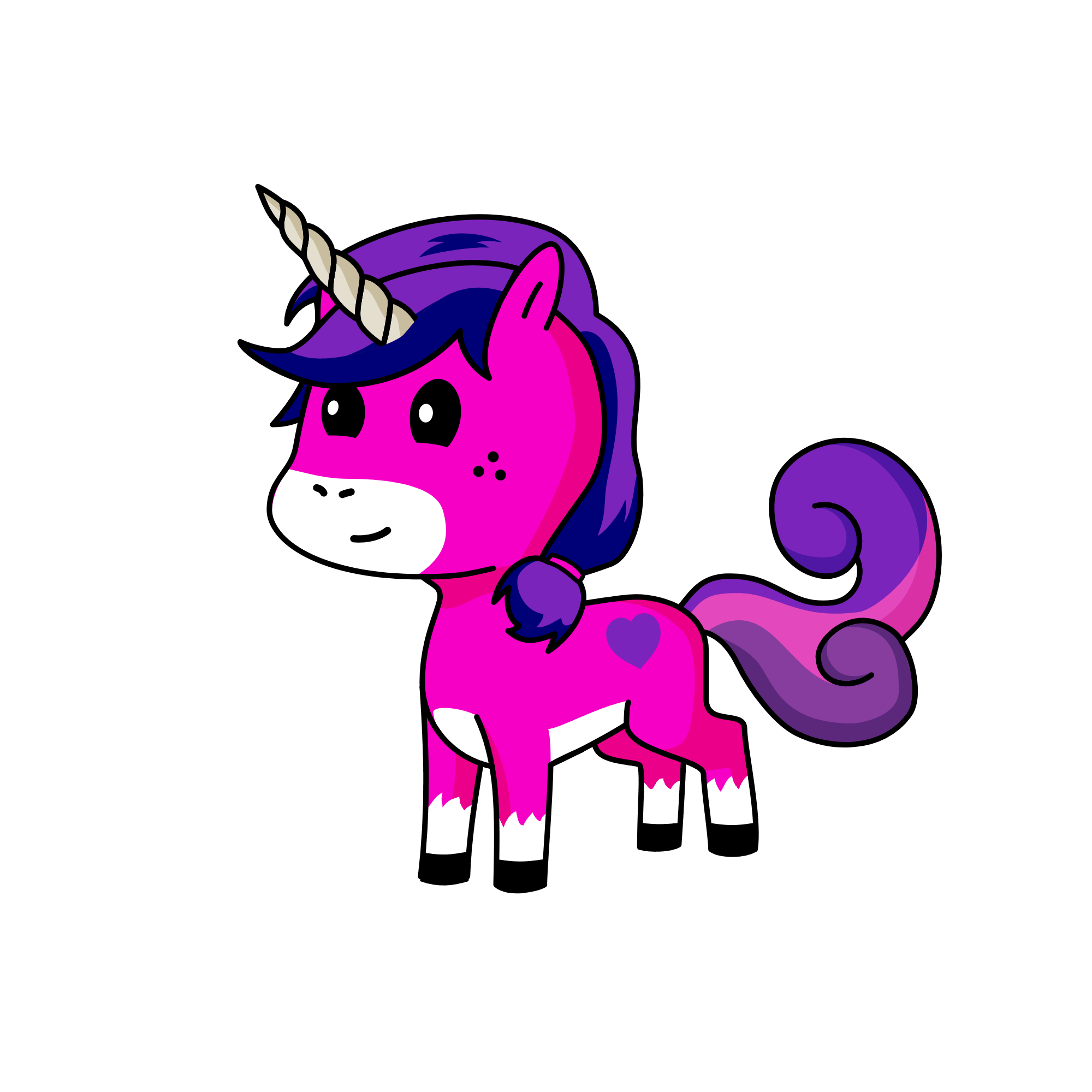 pinkandpurple, the unicorn