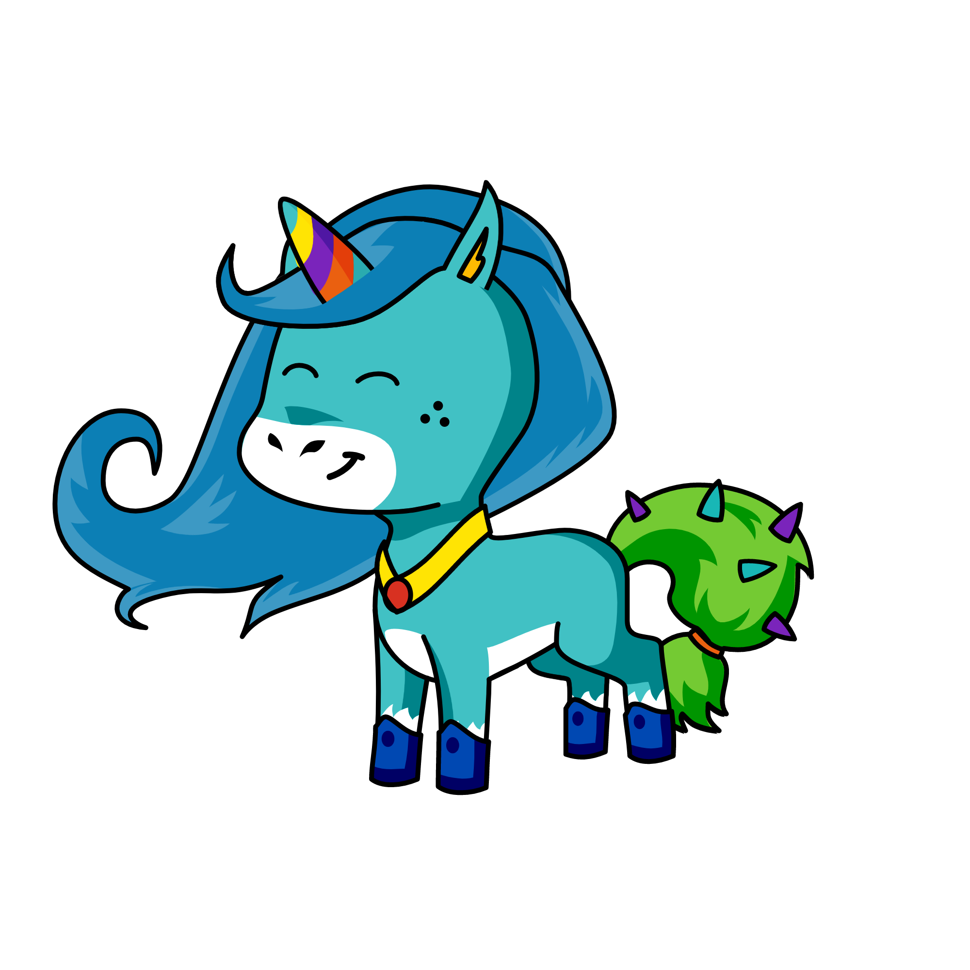 REGINA AND MARÍA , the unicorn
