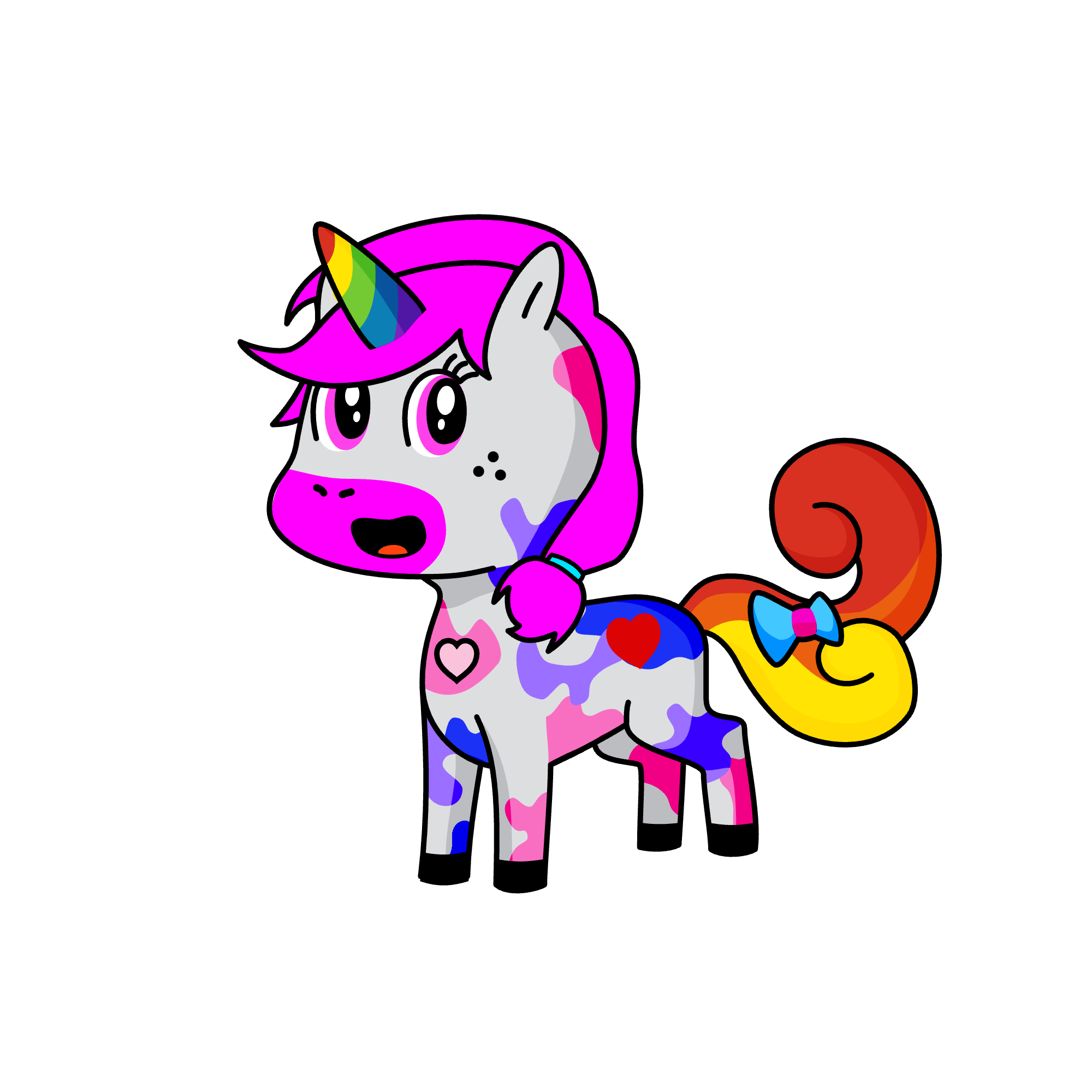 Rainbow, the unicorn