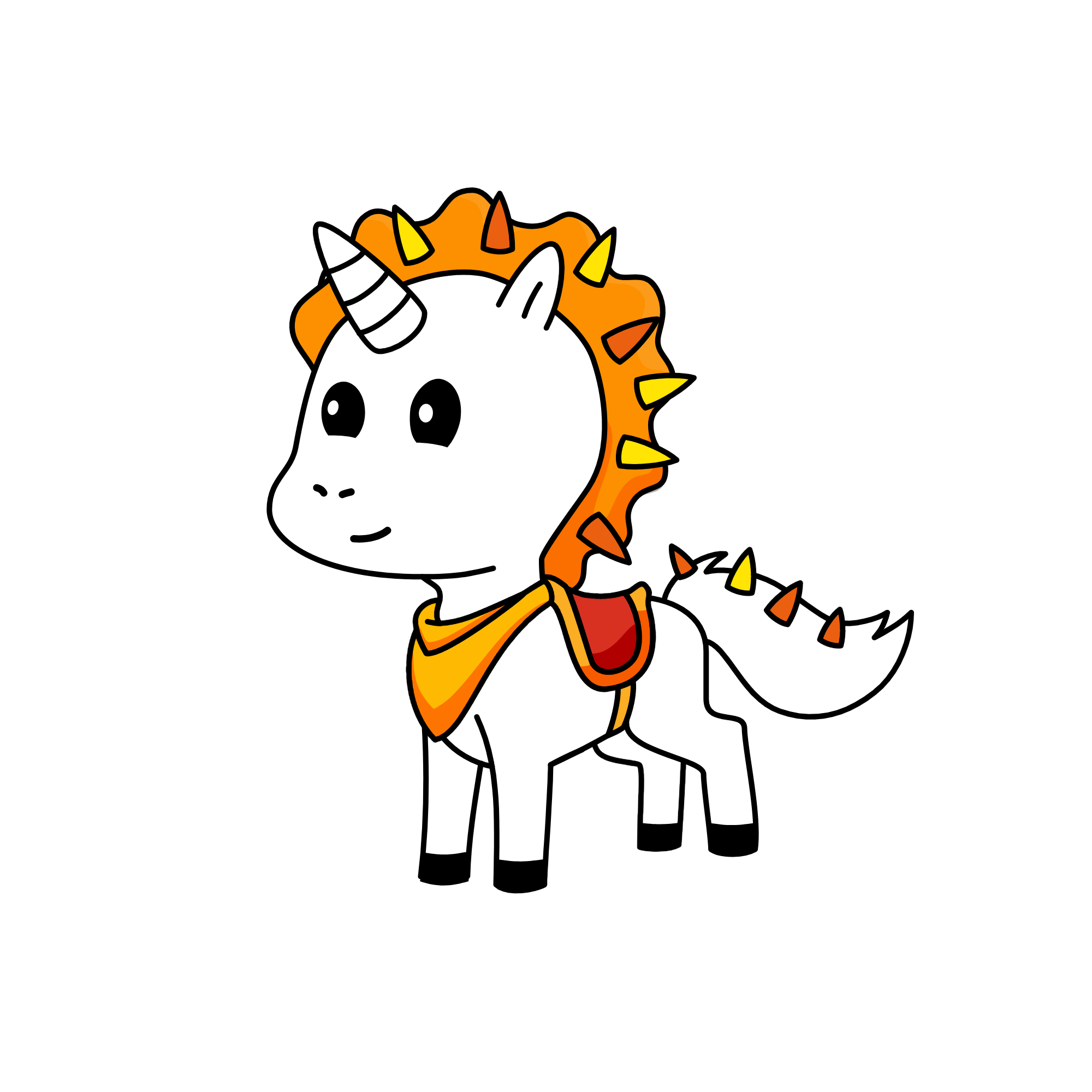 sweet orange, the unicorn