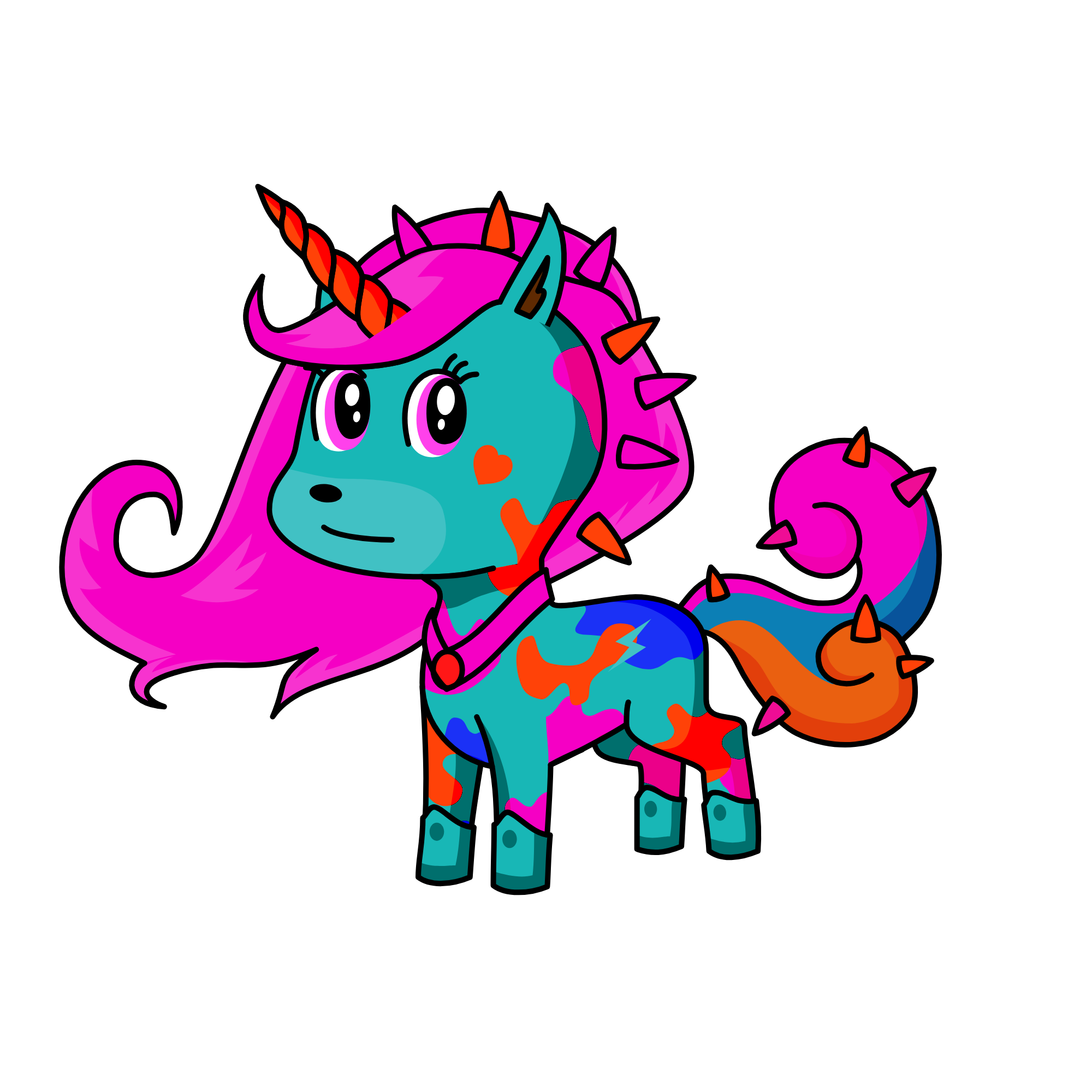 pink snow, the unicorn