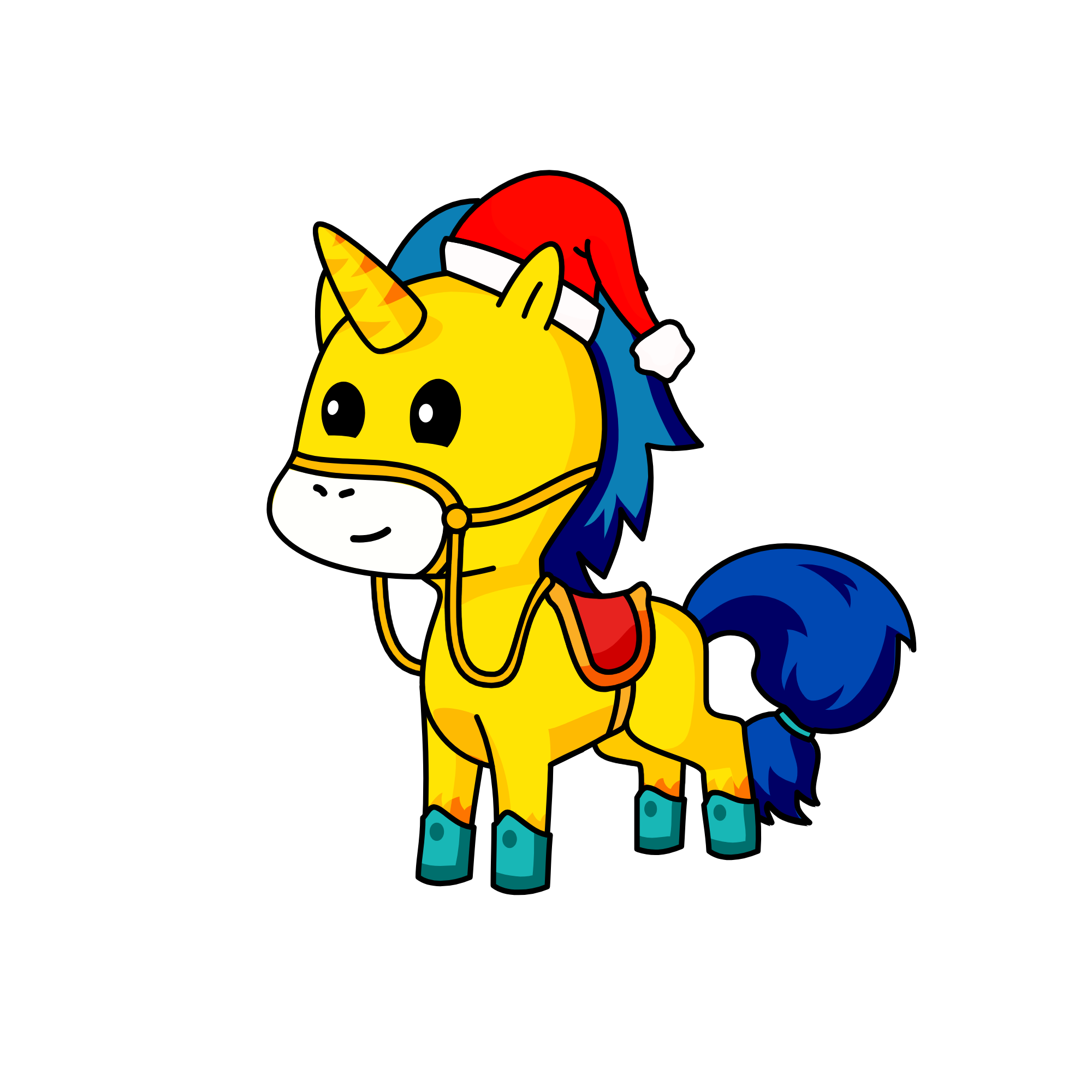 Christmas, the unicorn