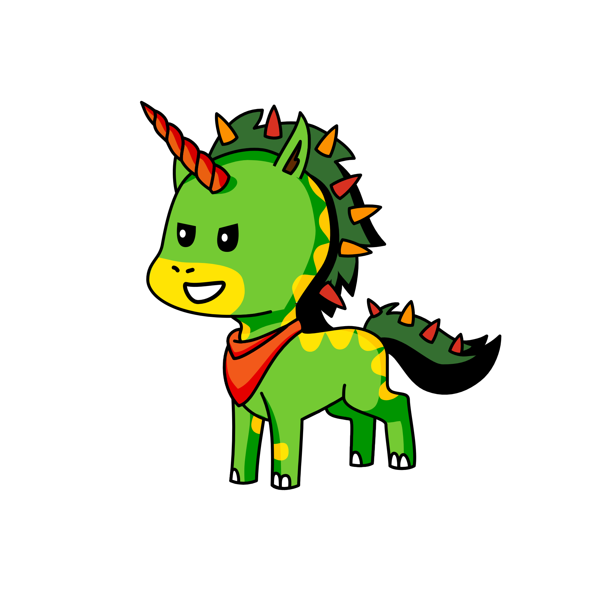 spruce, the unicorn