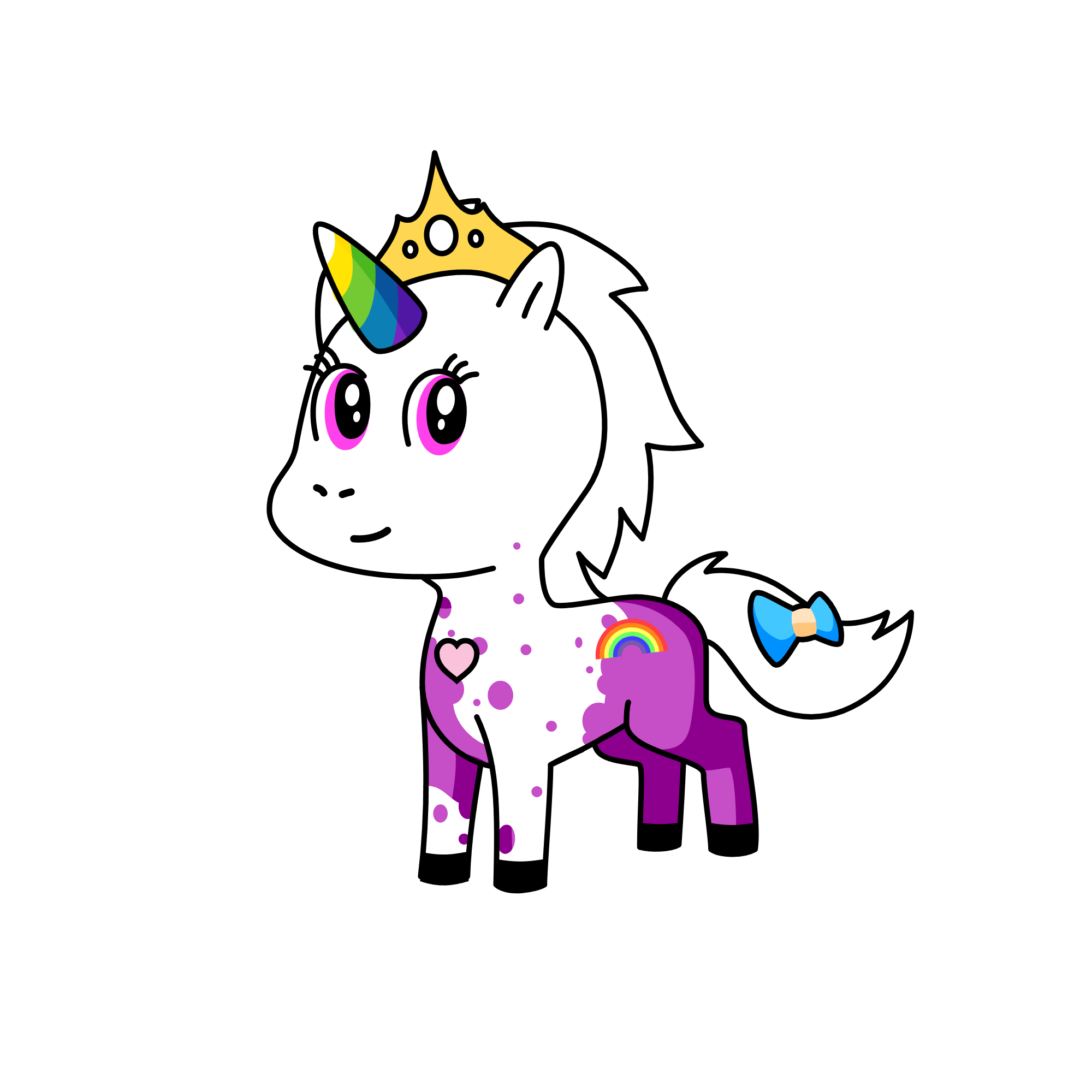 rainbow , the unicorn
