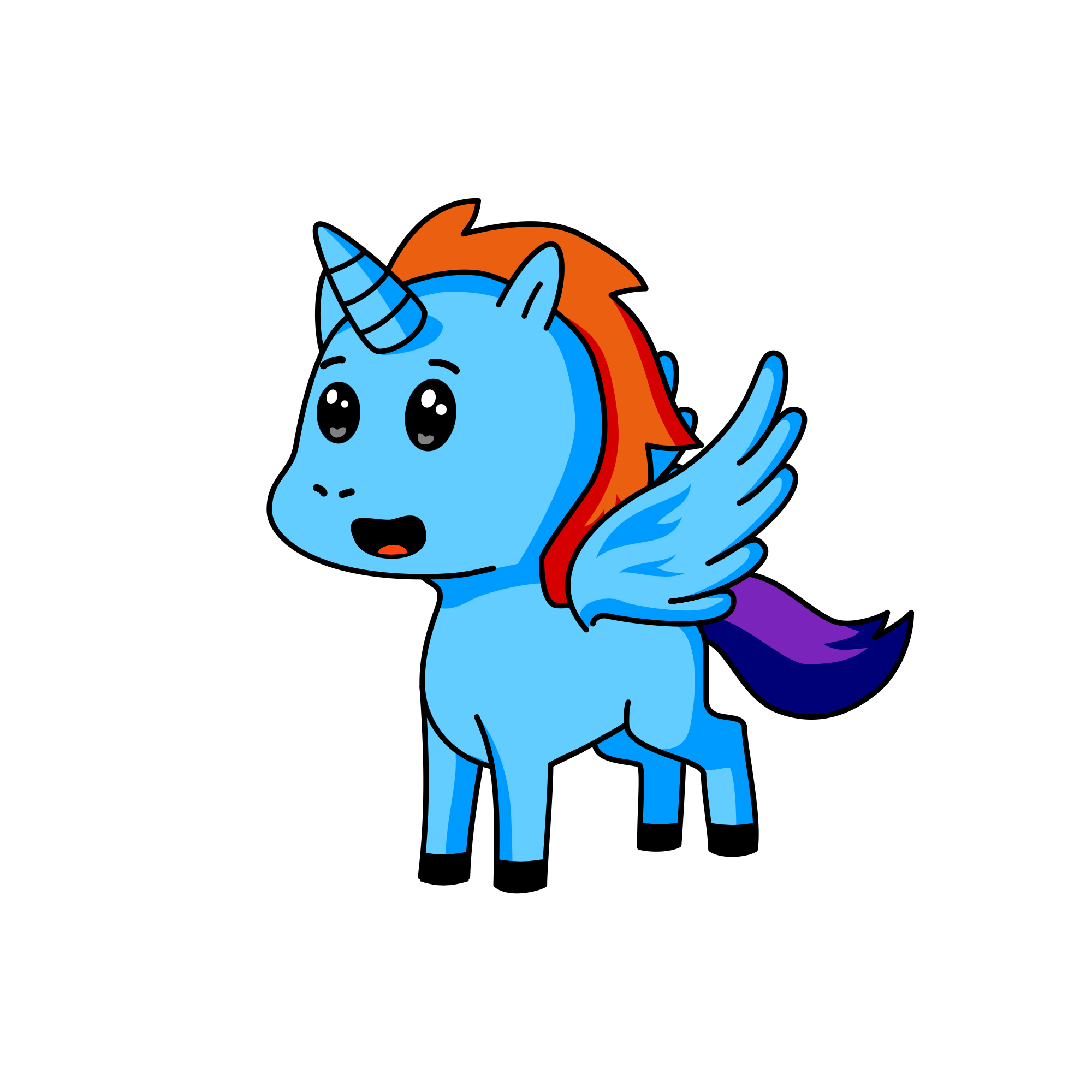 Rainbowdasch, the unicorn