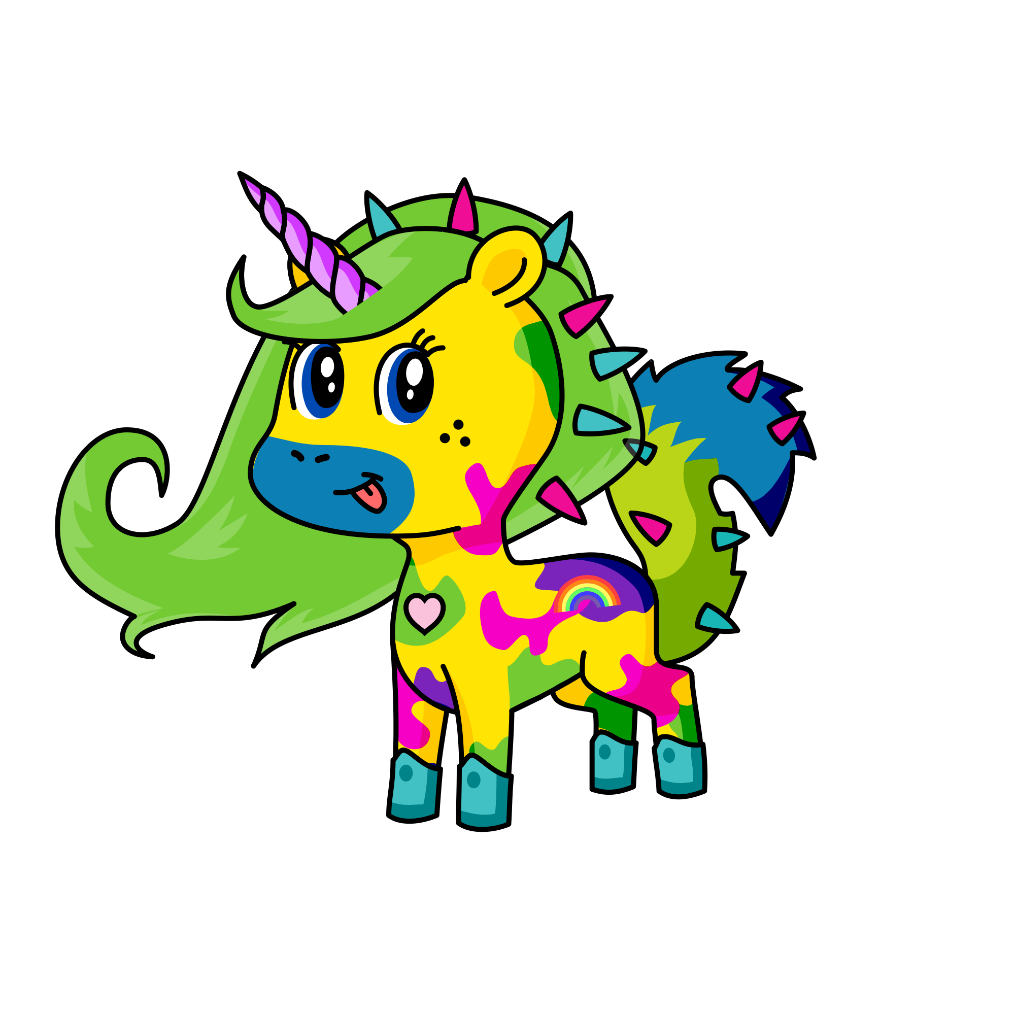 Spikey, the unicorn