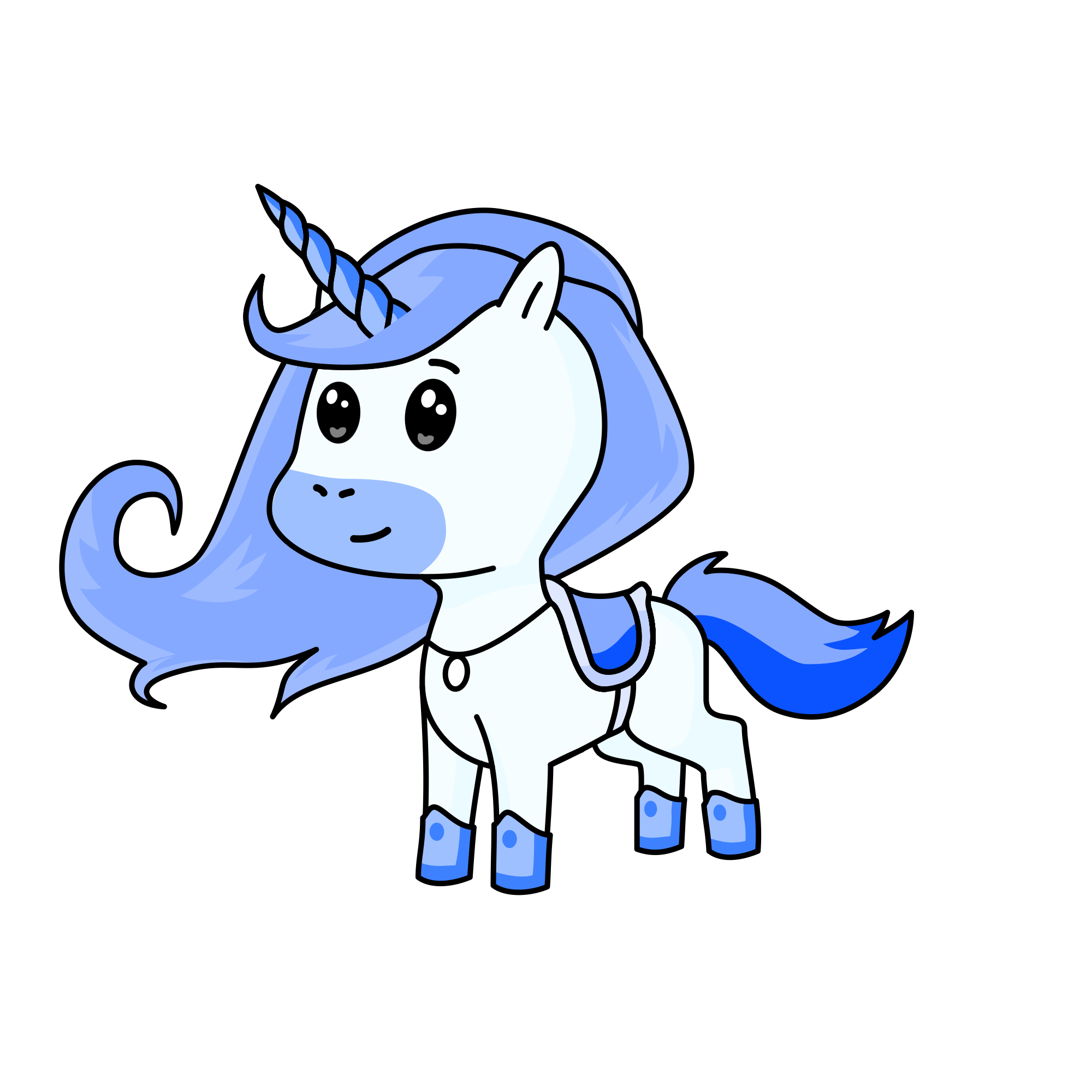 Bluey, the unicorn