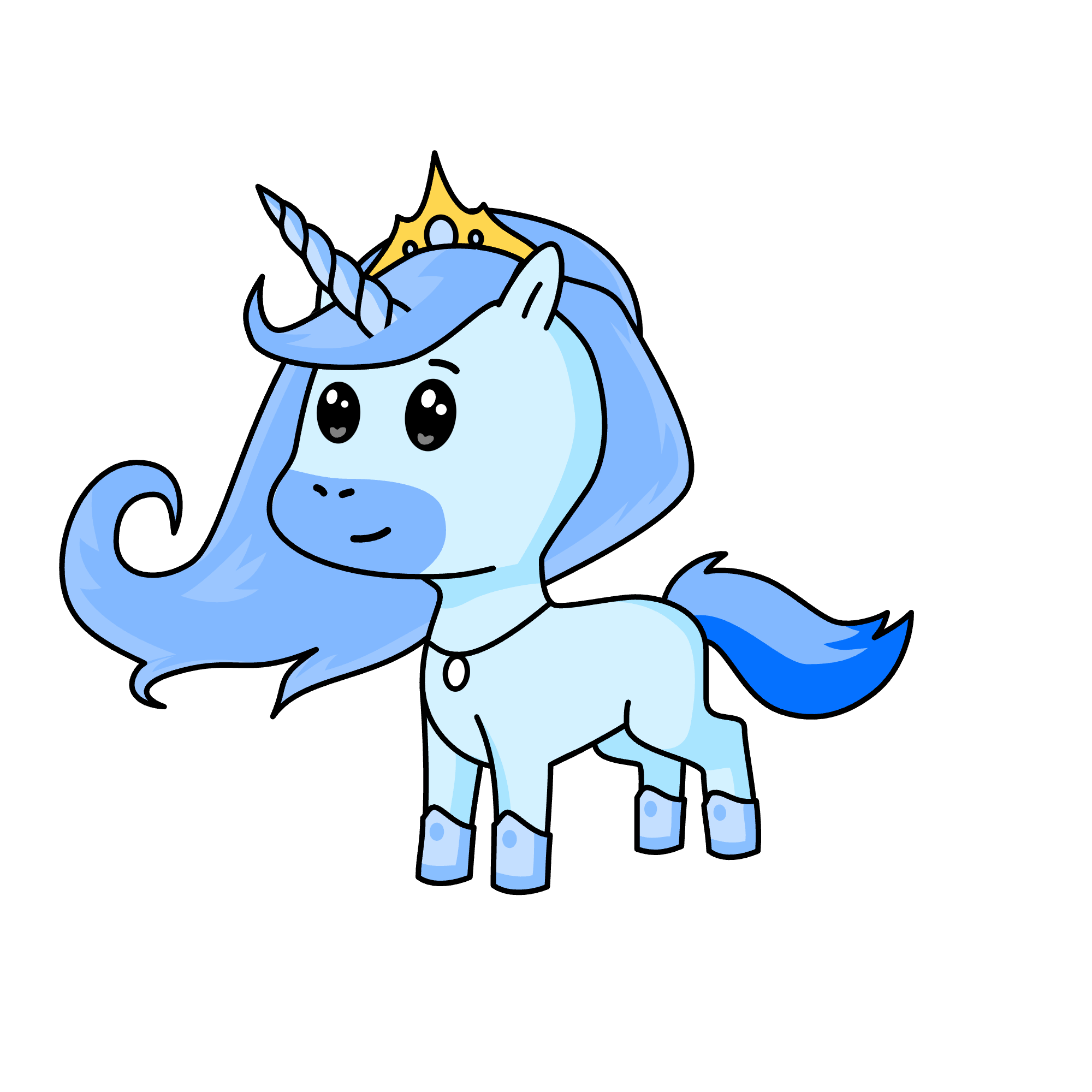 Blue, the unicorn