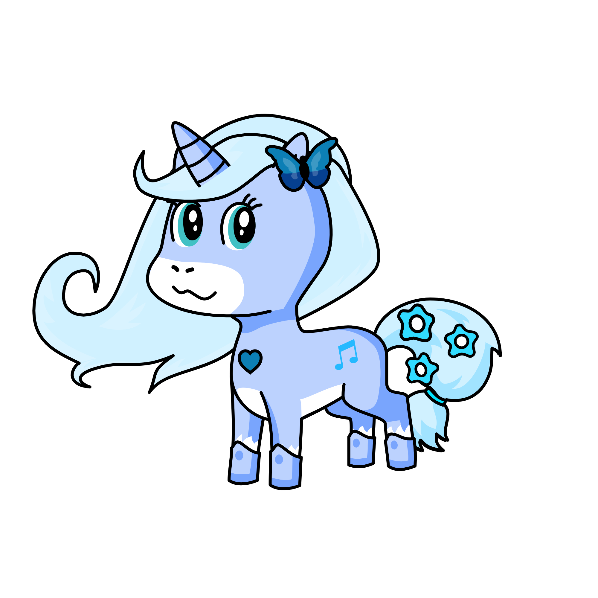 bluey, the unicorn