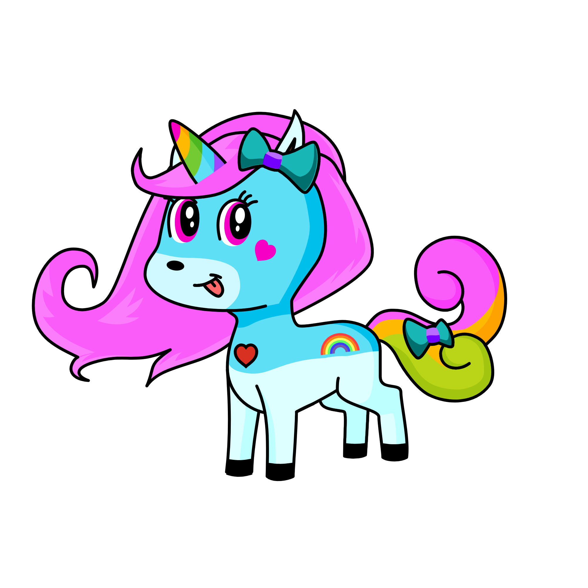 Rainbow Cotton, the unicorn