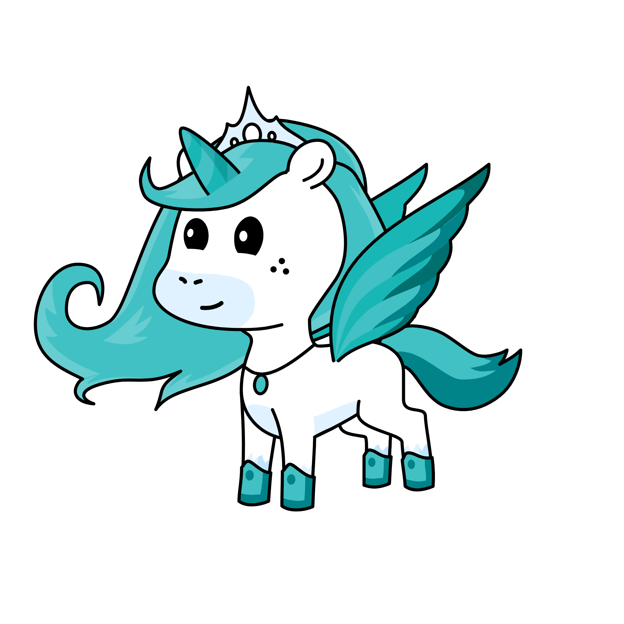 Bubbles, the unicorn