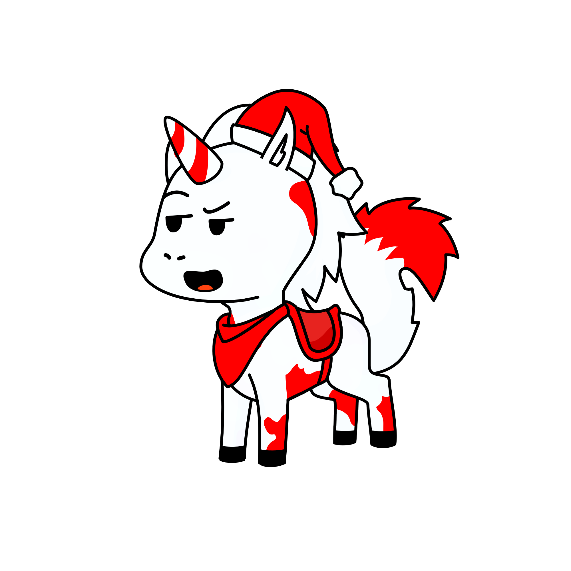 SANTA CLAUS!! "HO HO HO!", the unicorn