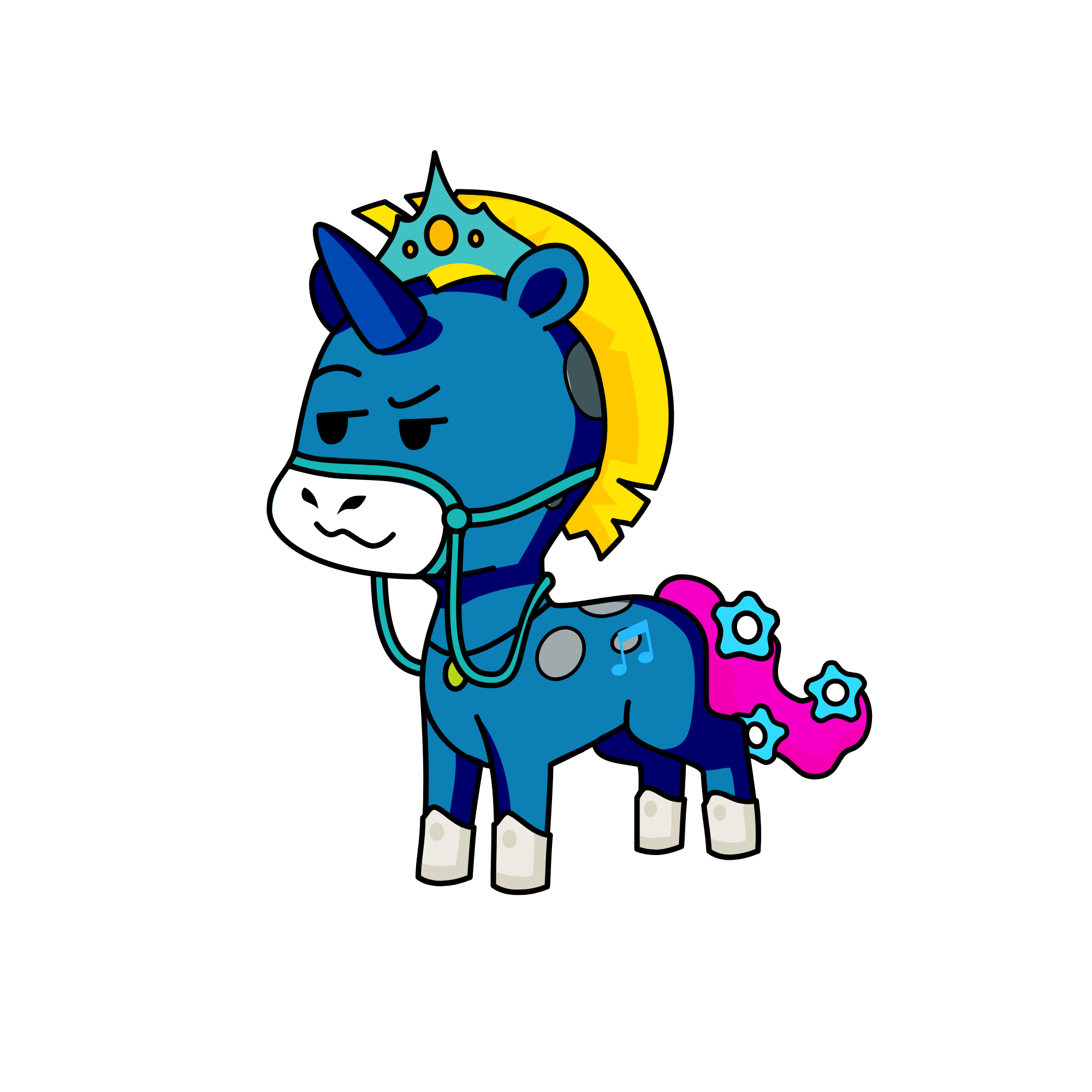 elsa's pony, the unicorn