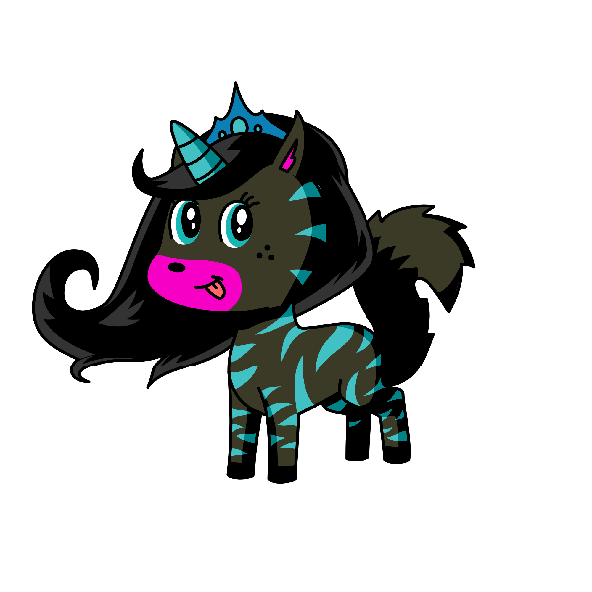 zebra queen, the unicorn