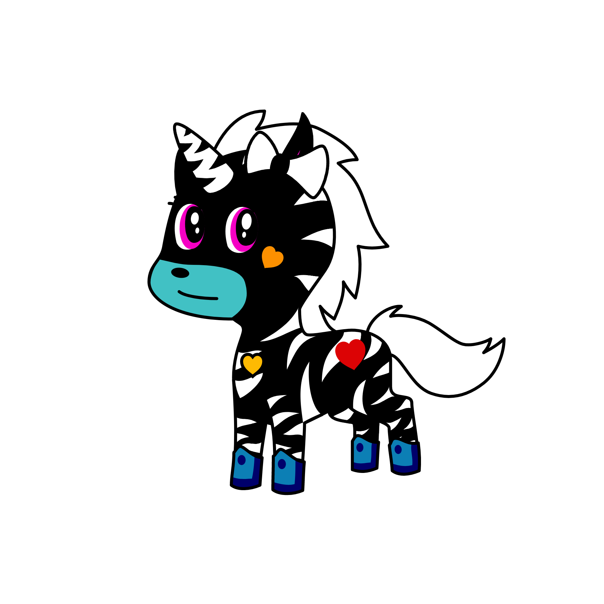 zebraella, the unicorn