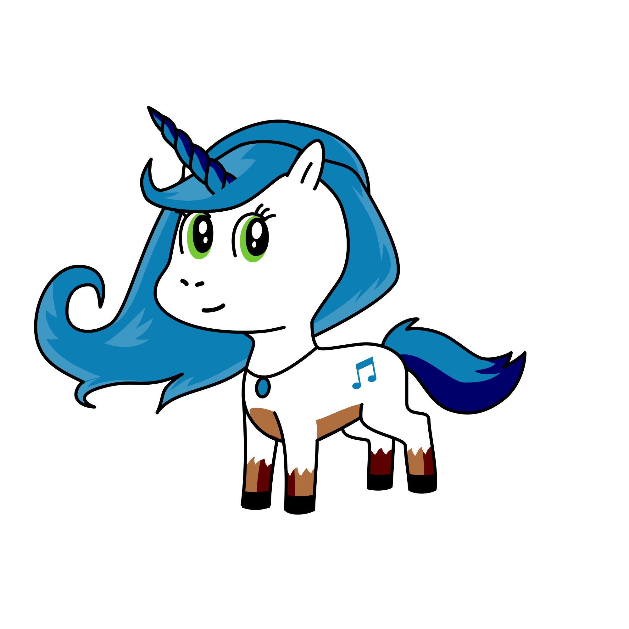 Silver moon, the unicorn