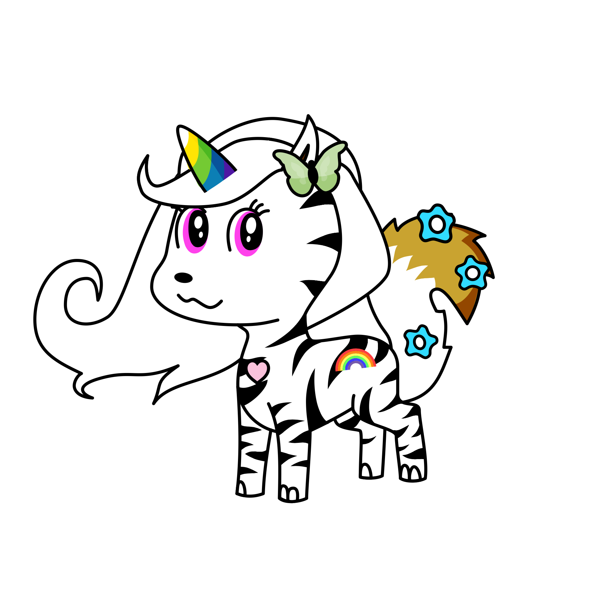 Flower bloom, the unicorn