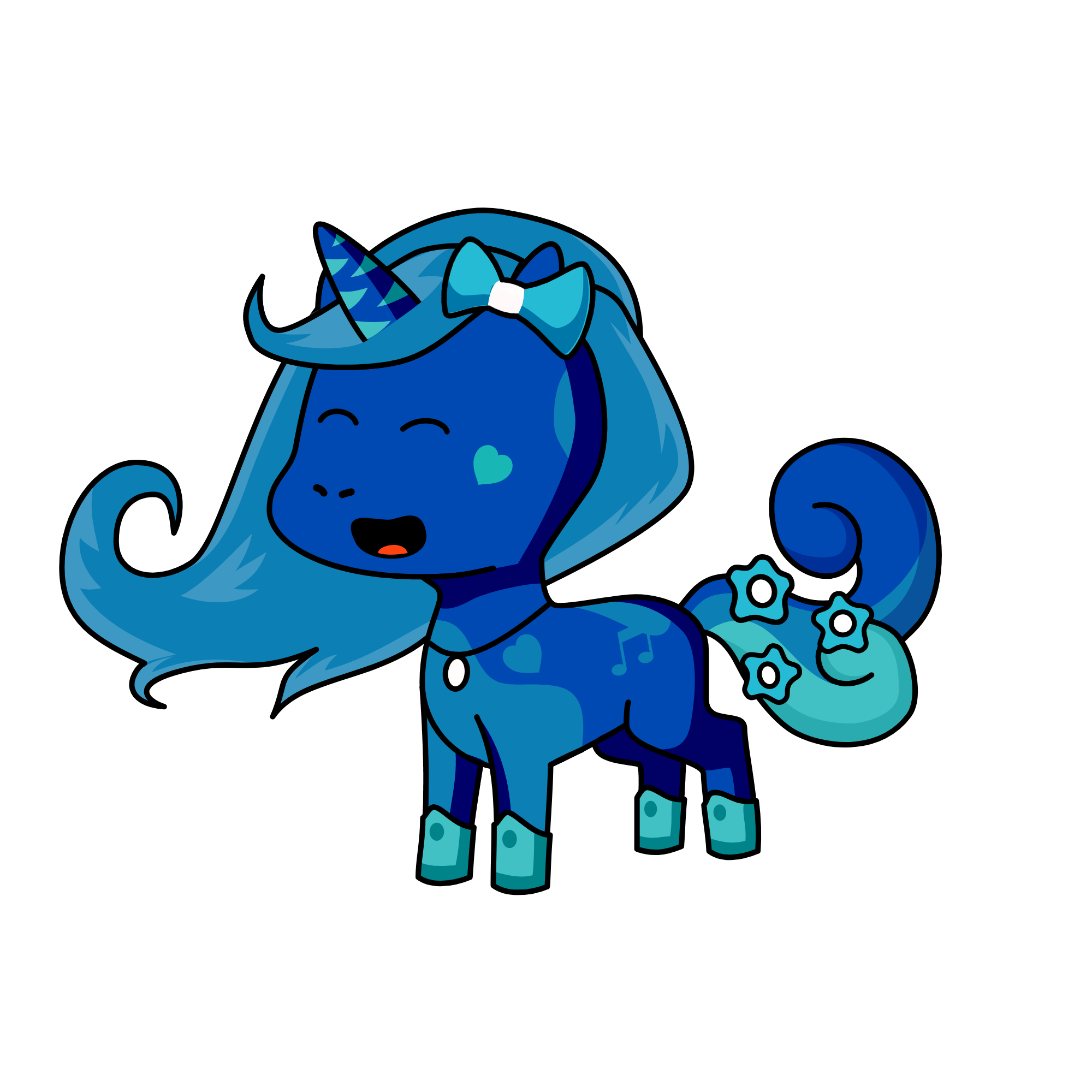 blue, the unicorn