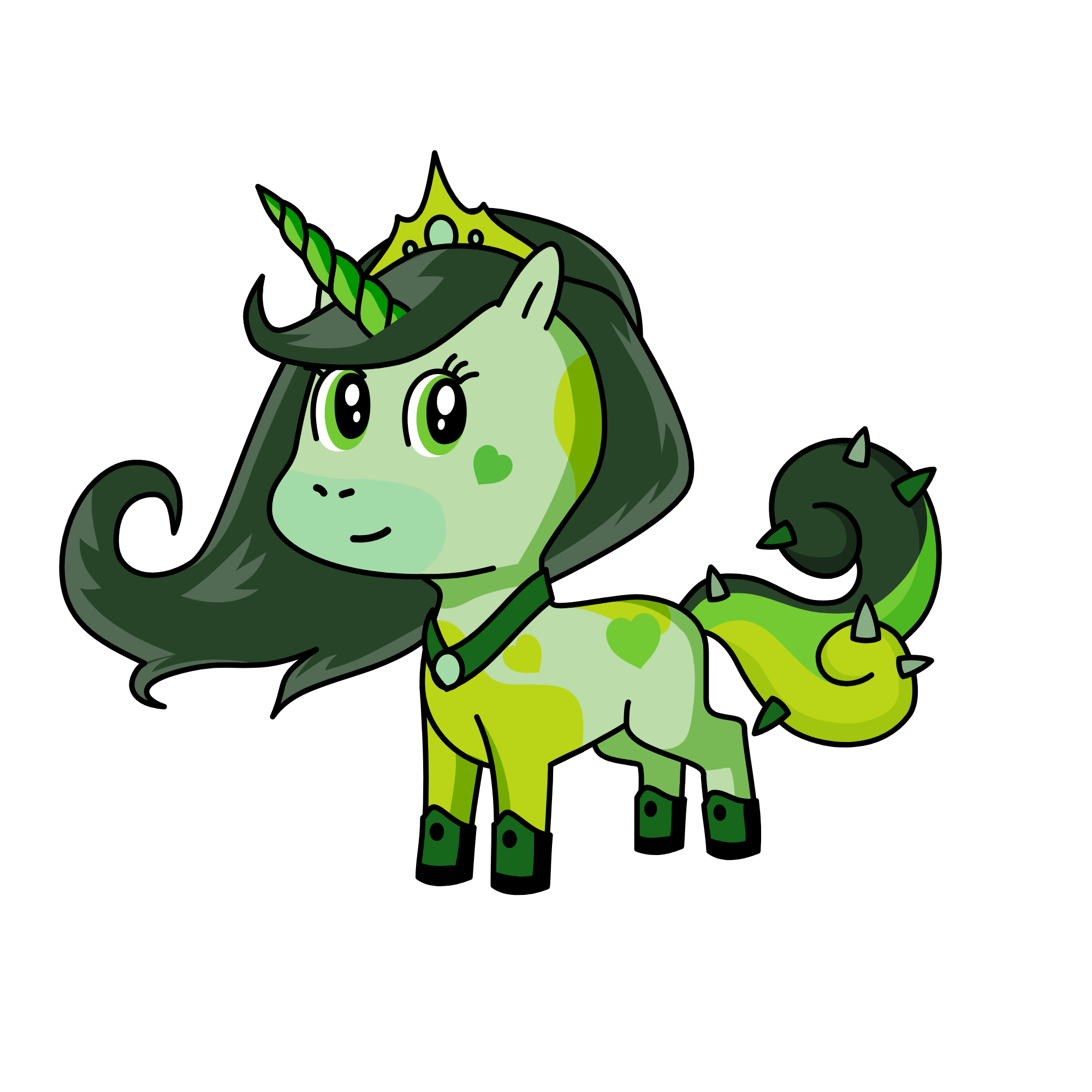 Queen Zombie Girl, the unicorn