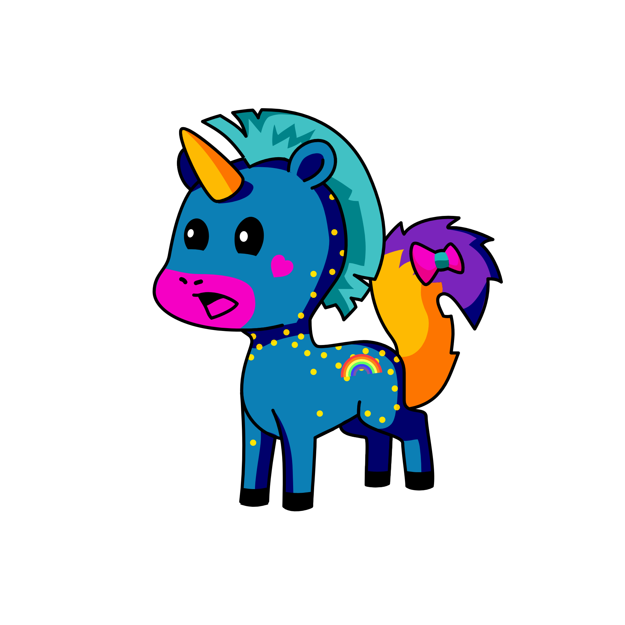 Scary winter, the unicorn