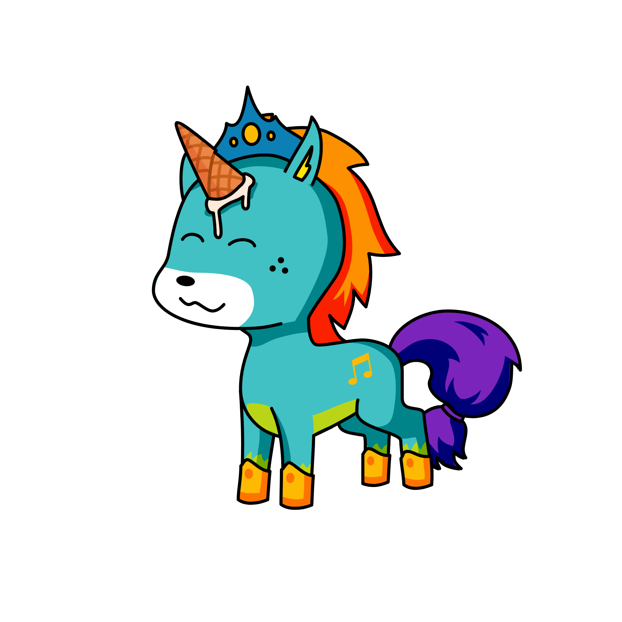 Ice cream queen of midnight, the unicorn