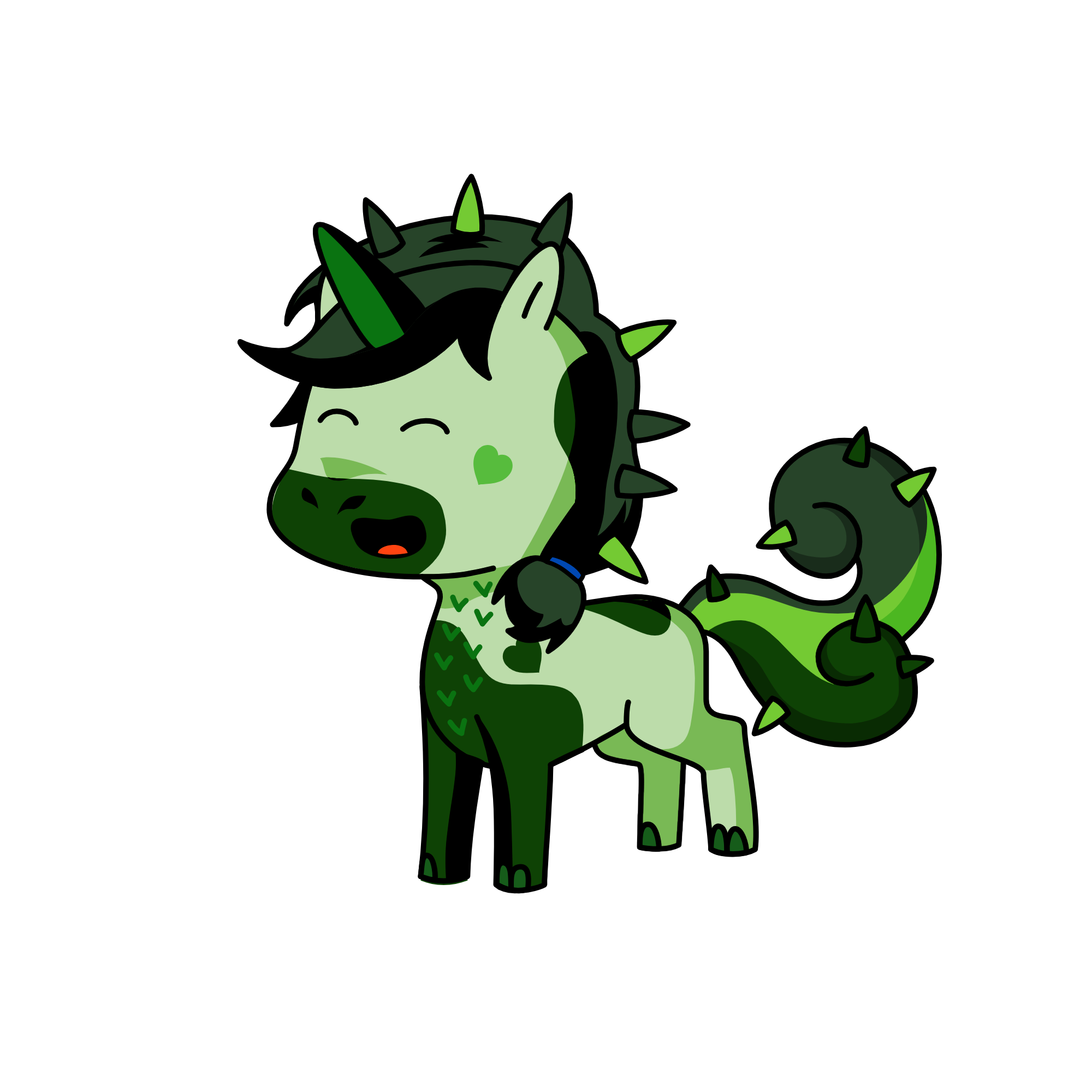 Green bean, the unicorn