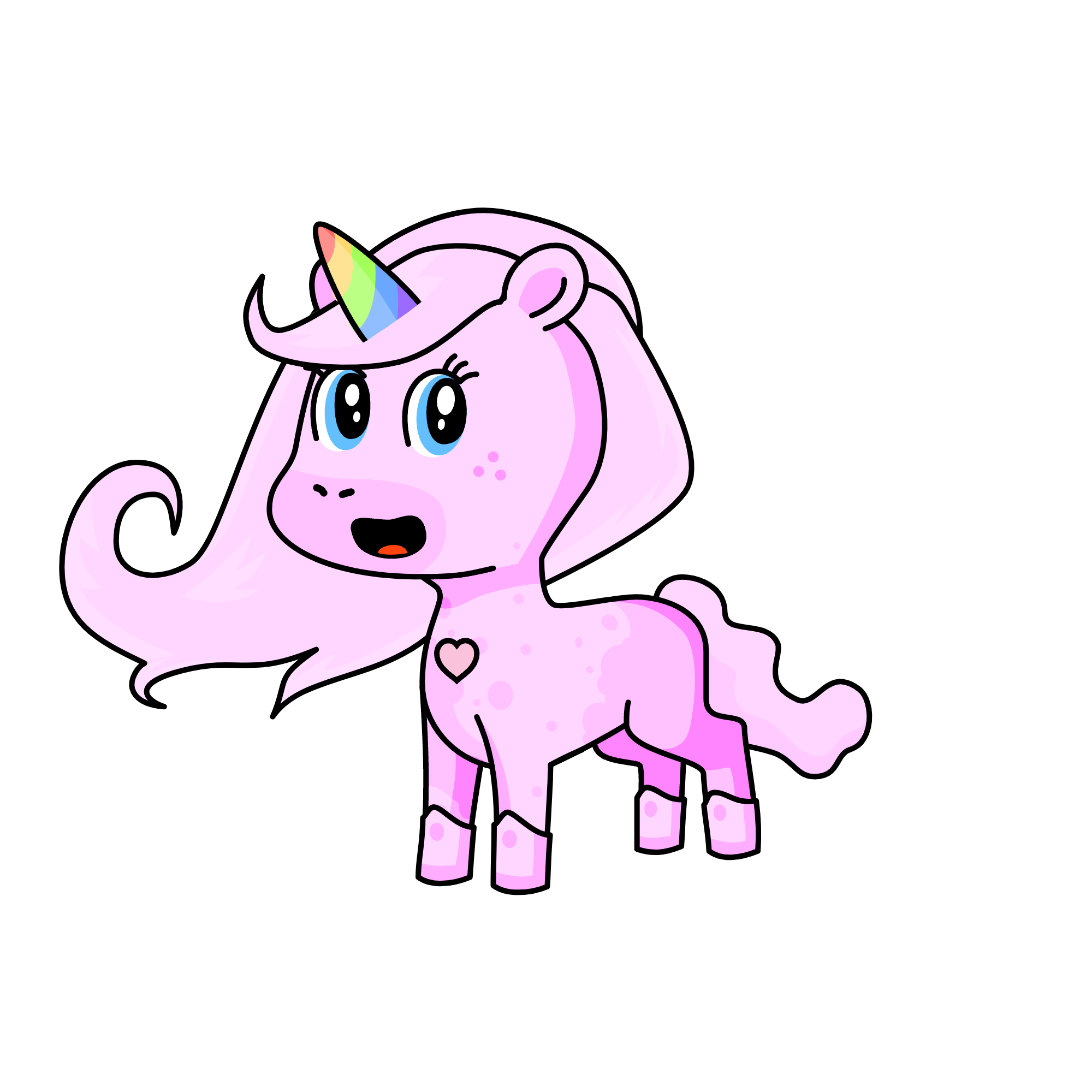 Pink fluffy unicorns dancing on rainbows, the unicorn