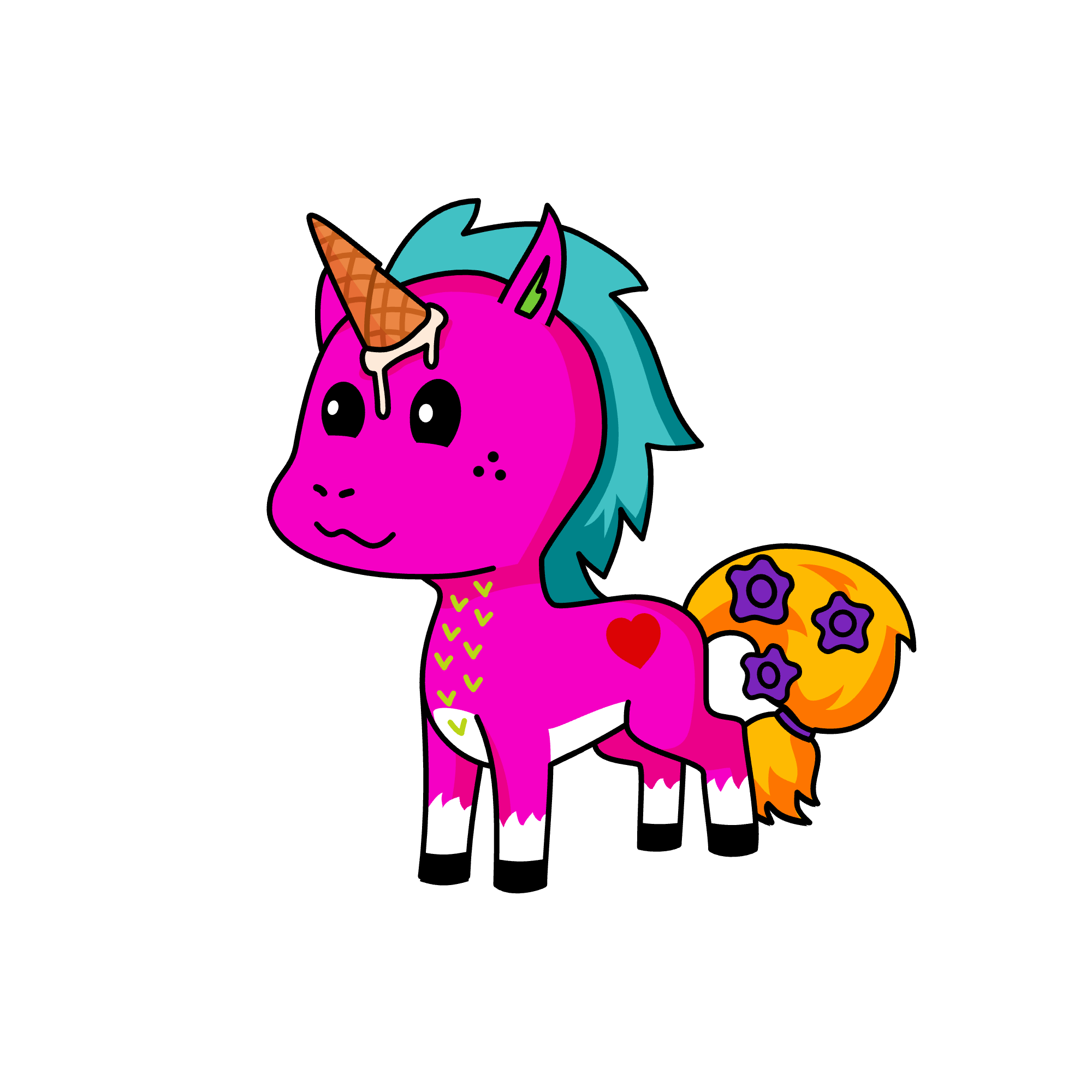 Baby pink mini tiny bops, the unicorn