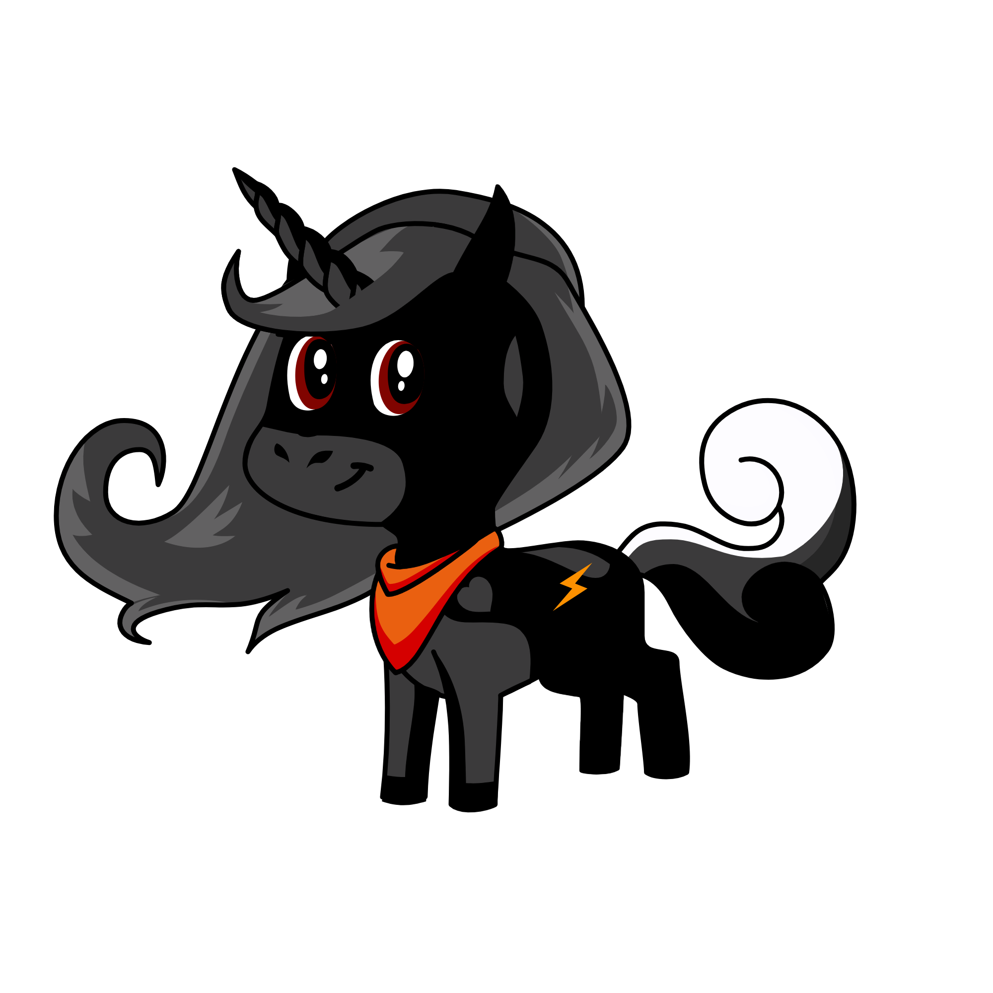 blacky, the unicorn