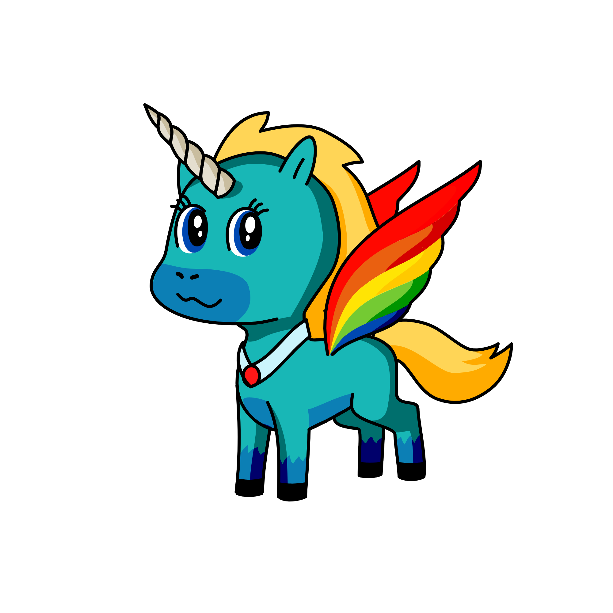 rainbow dash, the unicorn